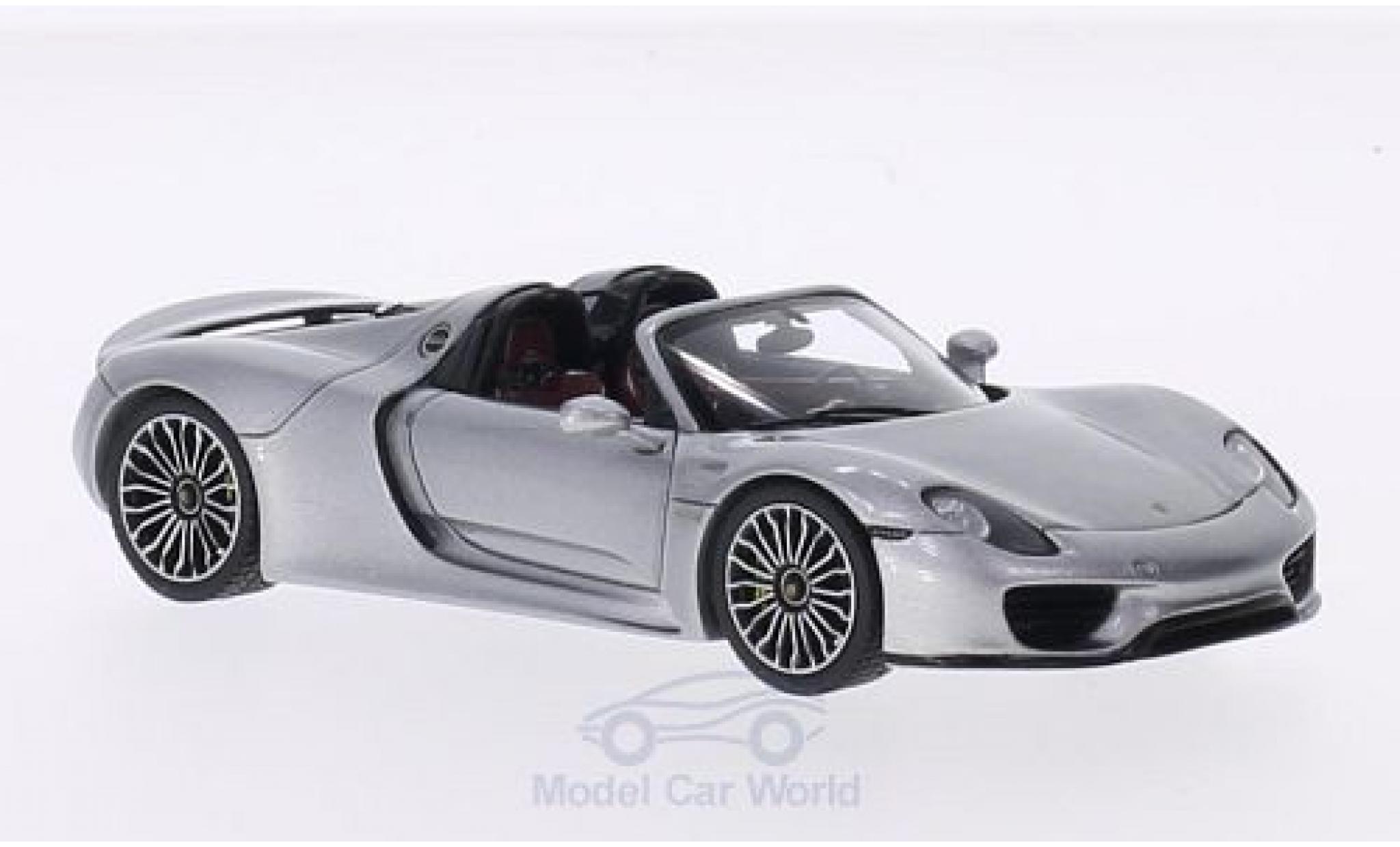 Porsche 918 1/43 Spark Spyder grey 2014 diecast model cars