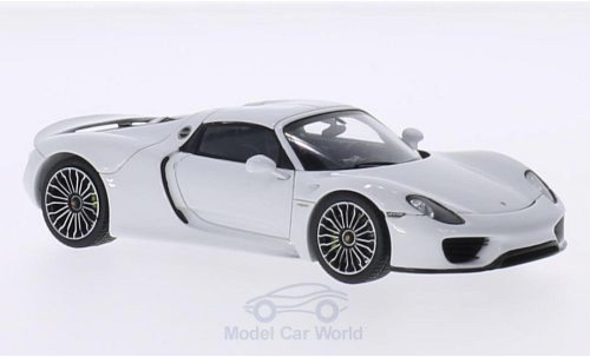 Porsche 918 1/43 Spark Spyder white diecast model cars