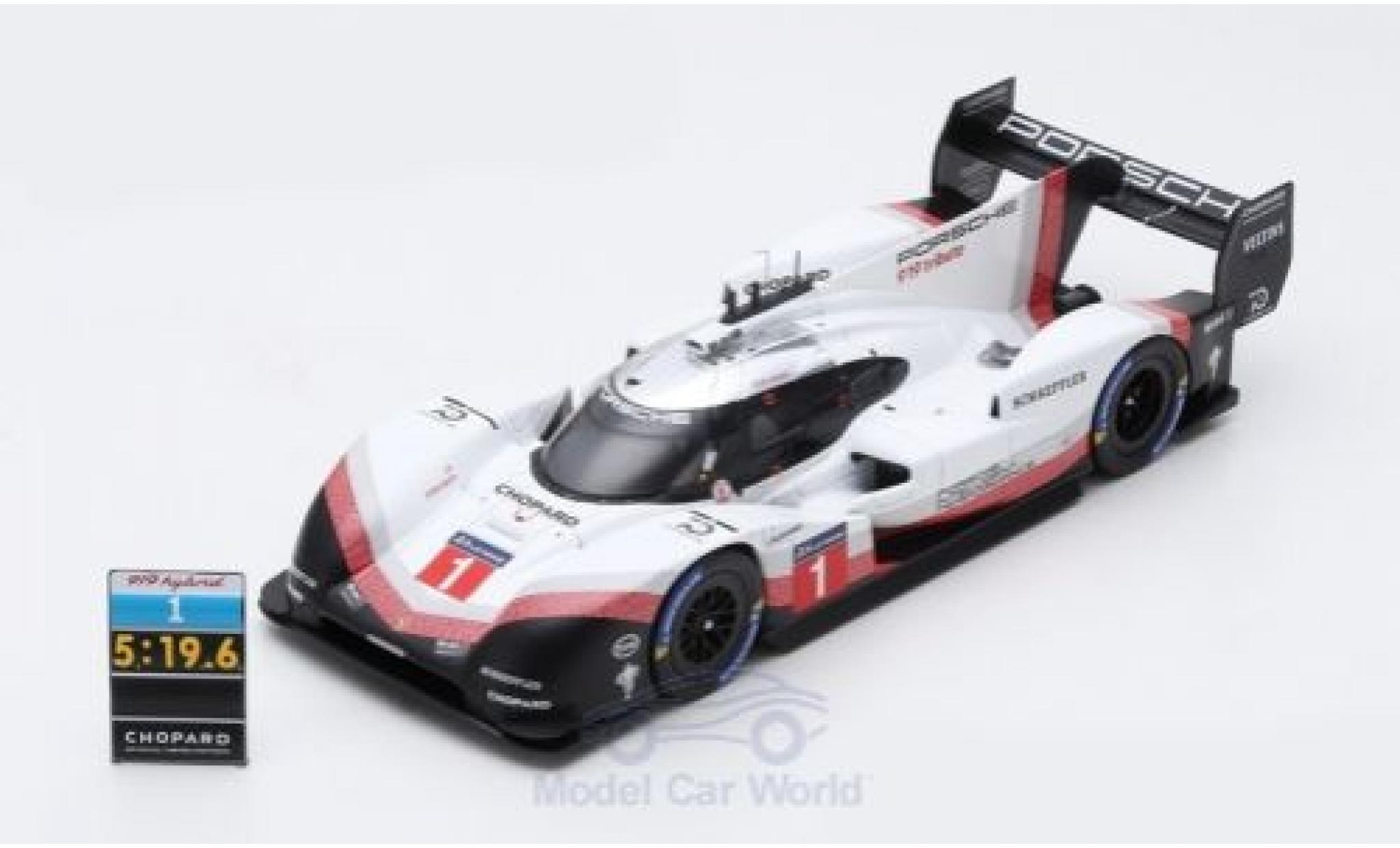 Porsche 919 1/18 Spark Hybrid EVO Tribute No.1 2018 N&uuml;rburgring Nordschleife Lap Record T.Bernhard diecast model cars