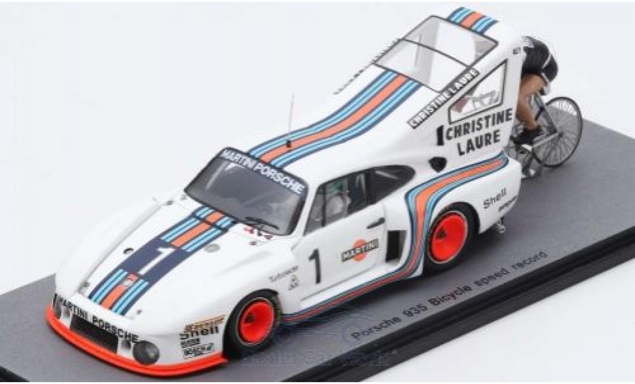 Porsche 935 1977 1/43 Spark No.1 1977 Bicycle Speed Record Cyclist: J-C.Rude H.Pescarolo diecast model cars