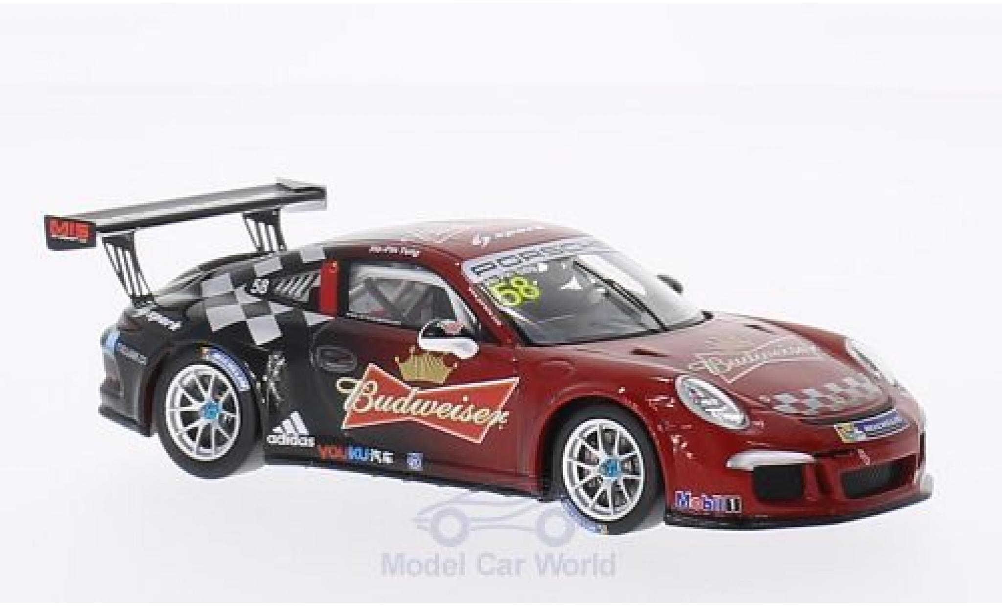 Porsche 991 GT3 Cup 1/43 Spark No.58 PCCA GT3 Cup Challenge 2014 H. P.Tung diecast model cars