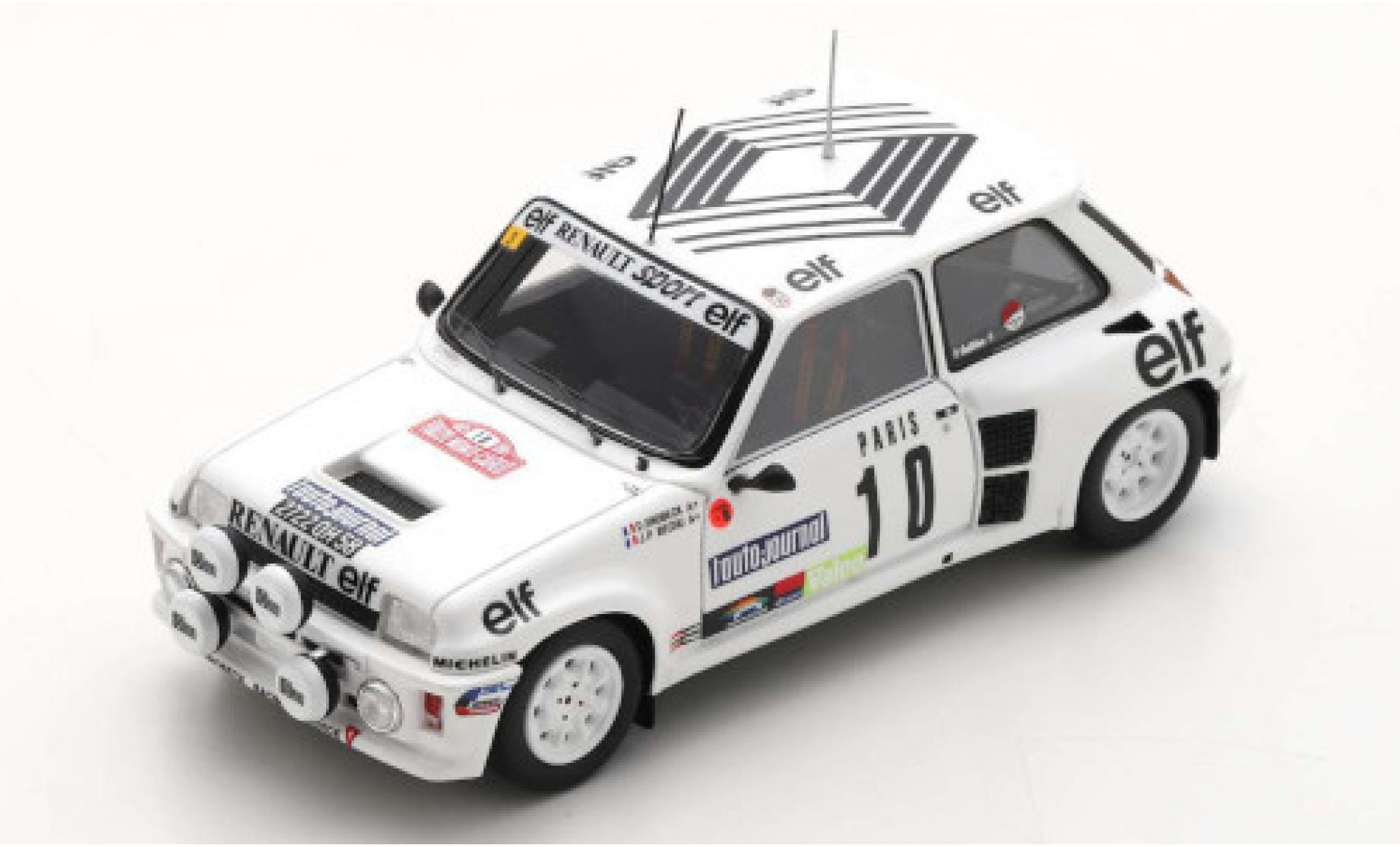 Renault 5 1/43 Spark Turbo No.10 Rally WM Rally Monte Carlo 198 D.Snobeck/J.-P.Bechu diecast model cars