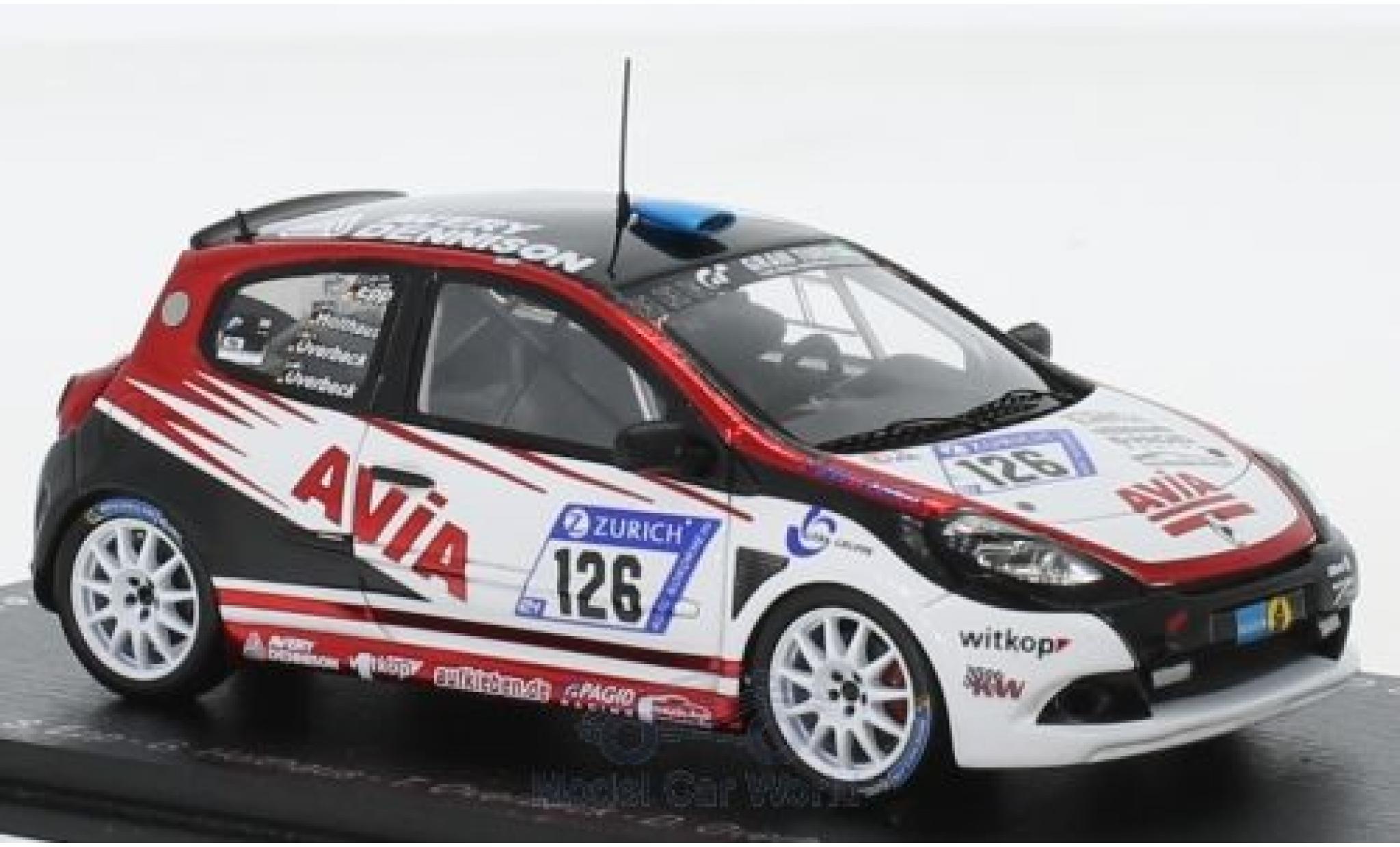 Renault Clio 1/43 Spark RS Cup No.126 Avia Racing 24h N&uuml;rburgring 2018 S.Epp/G.Holthaus/T.Overbeck/D.Overbeck diecast model cars