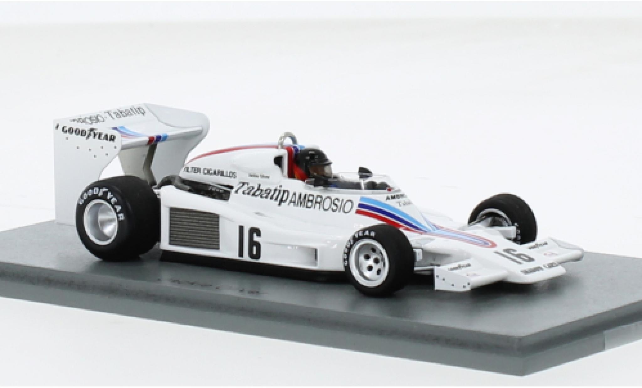 Shadow DN8 1/43 Spark No.16 Formel 1 GP Schweden 1977 1:43 diecast model cars