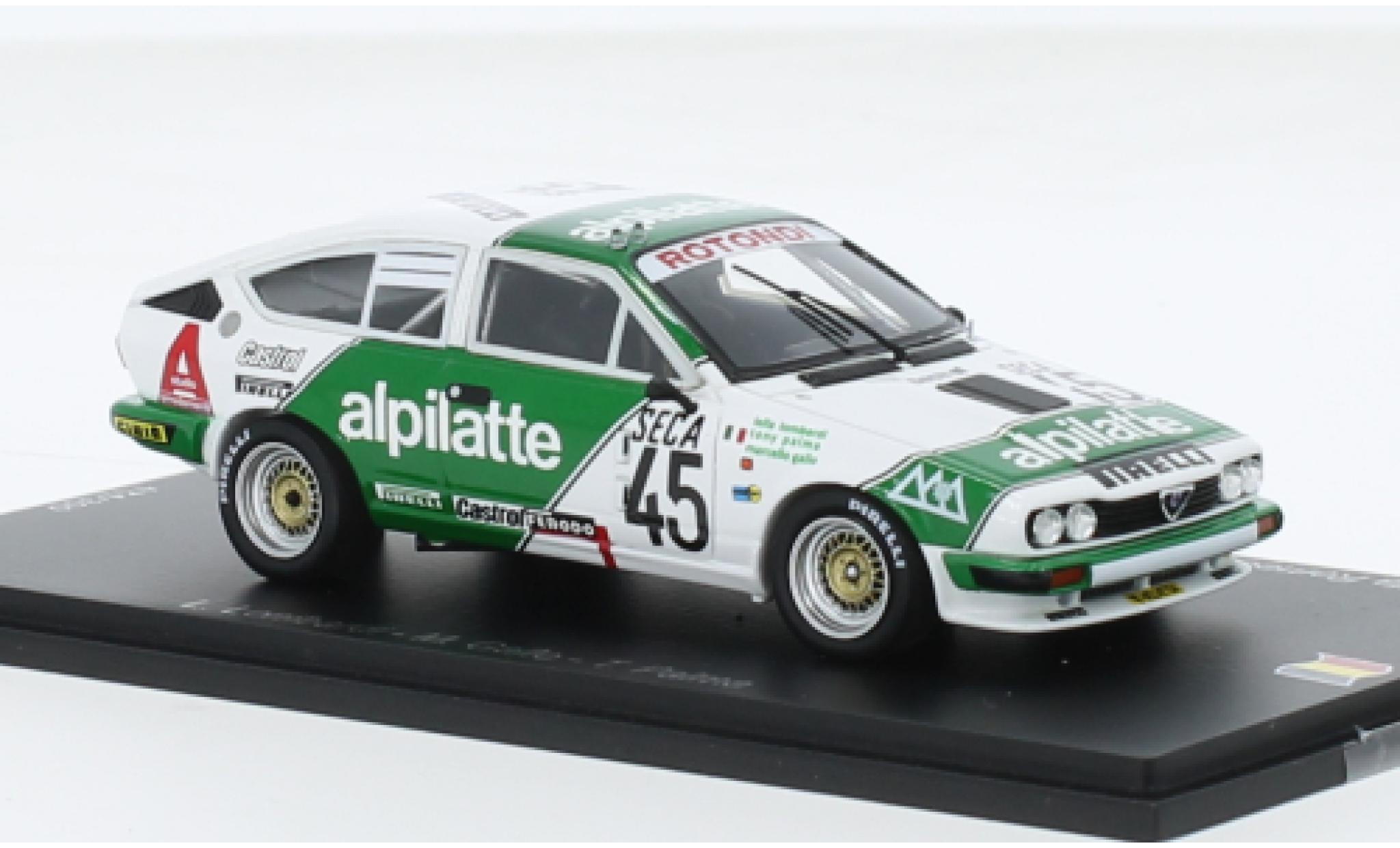 Alfa Romeo GT 1/43 Spark V6 No.45 Luigi Racing 24h Spa 1982 diecast model cars