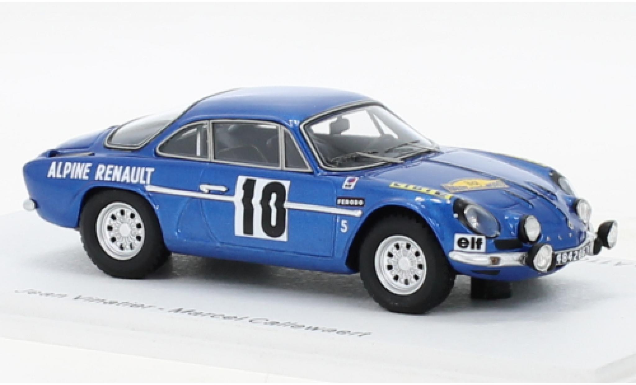 Alpine A110 1/43 Spark Renault No.10 Rally des Routes du Nord 1969 diecast model cars