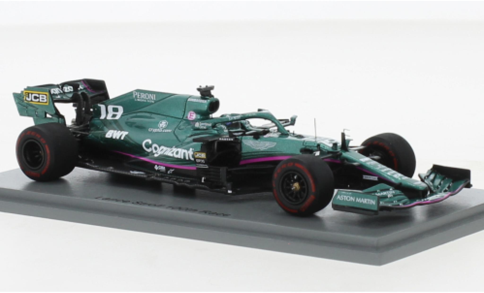 Aston Martin AMR2 1/43 Spark 1 No.18 Cognizant F1 Team Cognizant Formel 1 GP Abu Dhabi 2021 diecast model cars