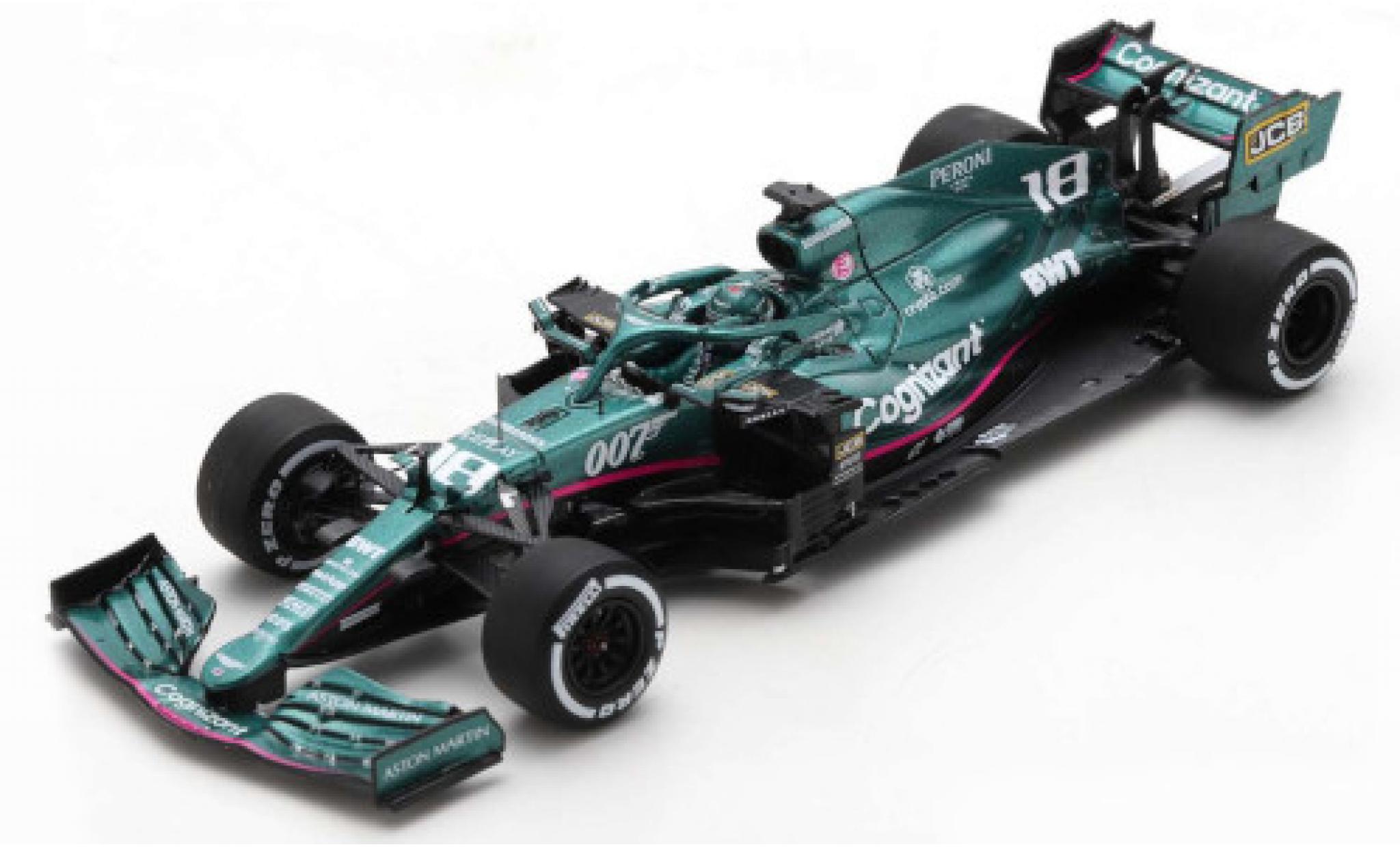 Aston Martin AMR2 1/43 Spark 1 No.18 Cognizant F1 Team Cognizant Formel 1 GP Italien 2021 diecast model cars