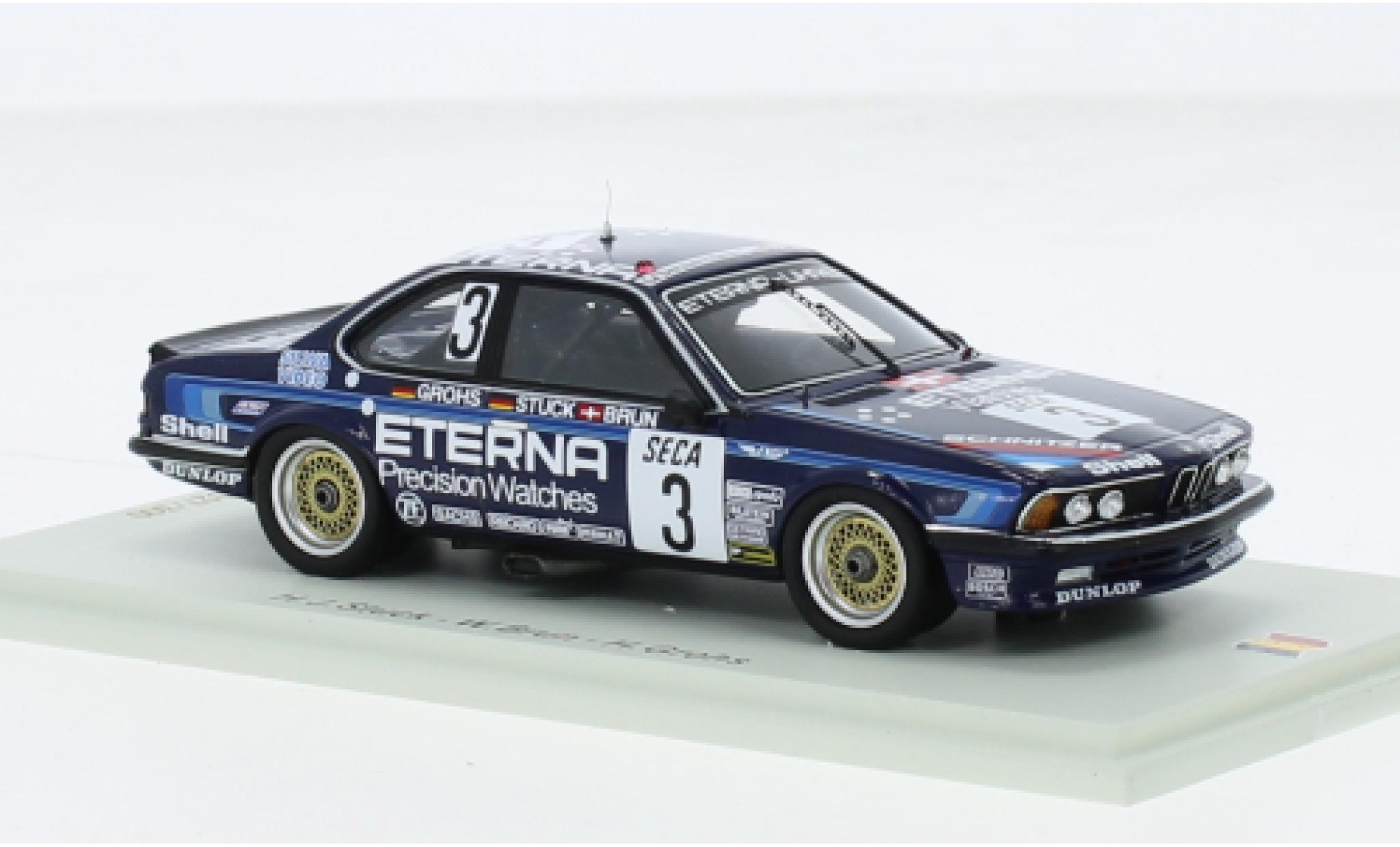 Bmw 635 1/43 Spark CSi No.3 Eterna 24h Spa 1983 diecast model cars