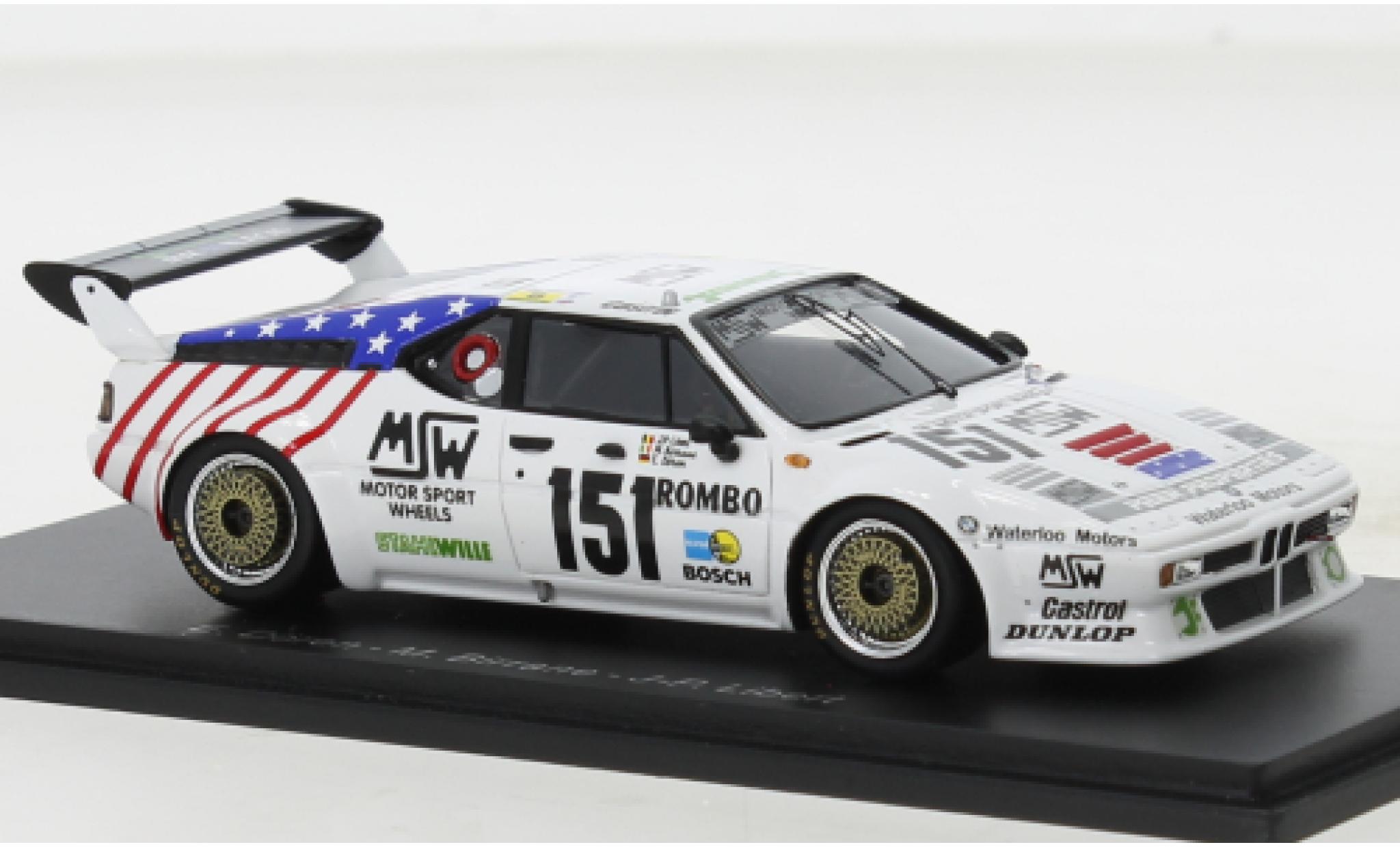 Bmw M1 1/43 Spark No.151 24h Le Mans 1985 diecast model cars
