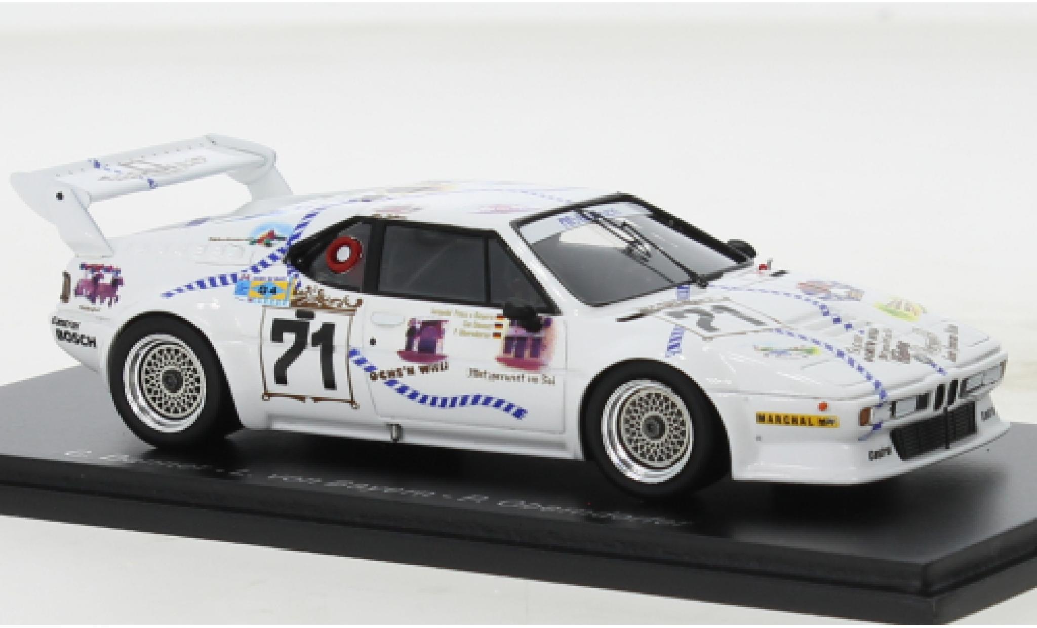 Bmw M1 1/43 Spark No.71 24h Le Mans 1981 diecast model cars
