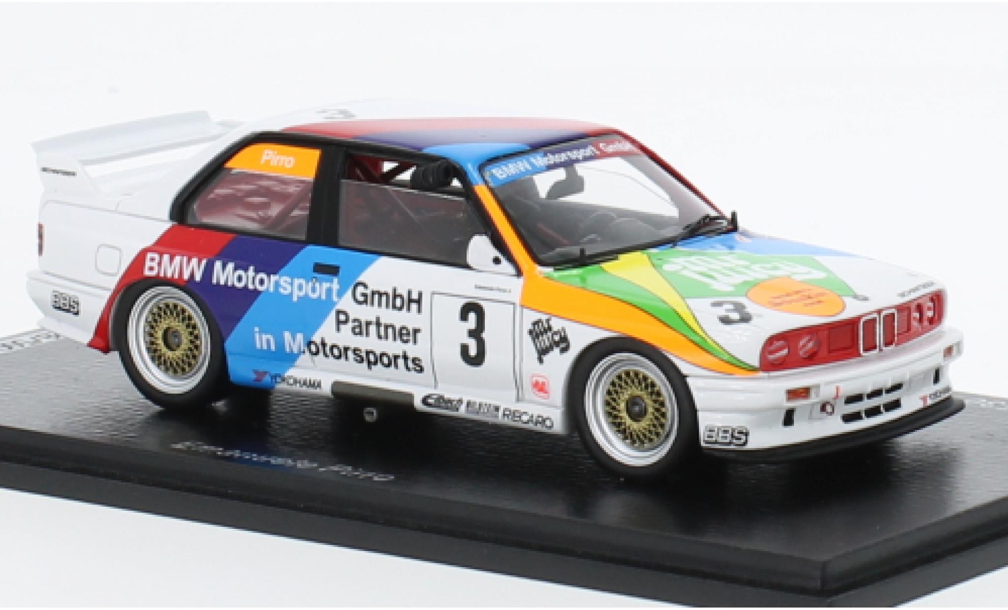 Bmw M3 1/43 Spark (E30) No.3 M Team Schnitzer Macau Guia Race 1990 diecast model cars