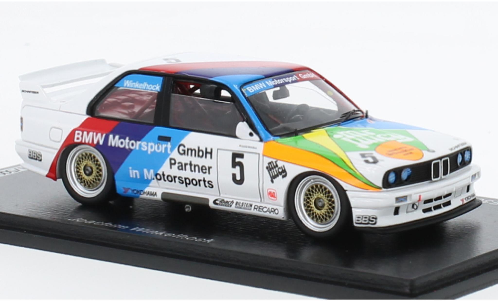 Bmw M3 1/43 Spark (E30) No.5 M Team Schnitzer Macau Guia Race 1990 diecast model cars