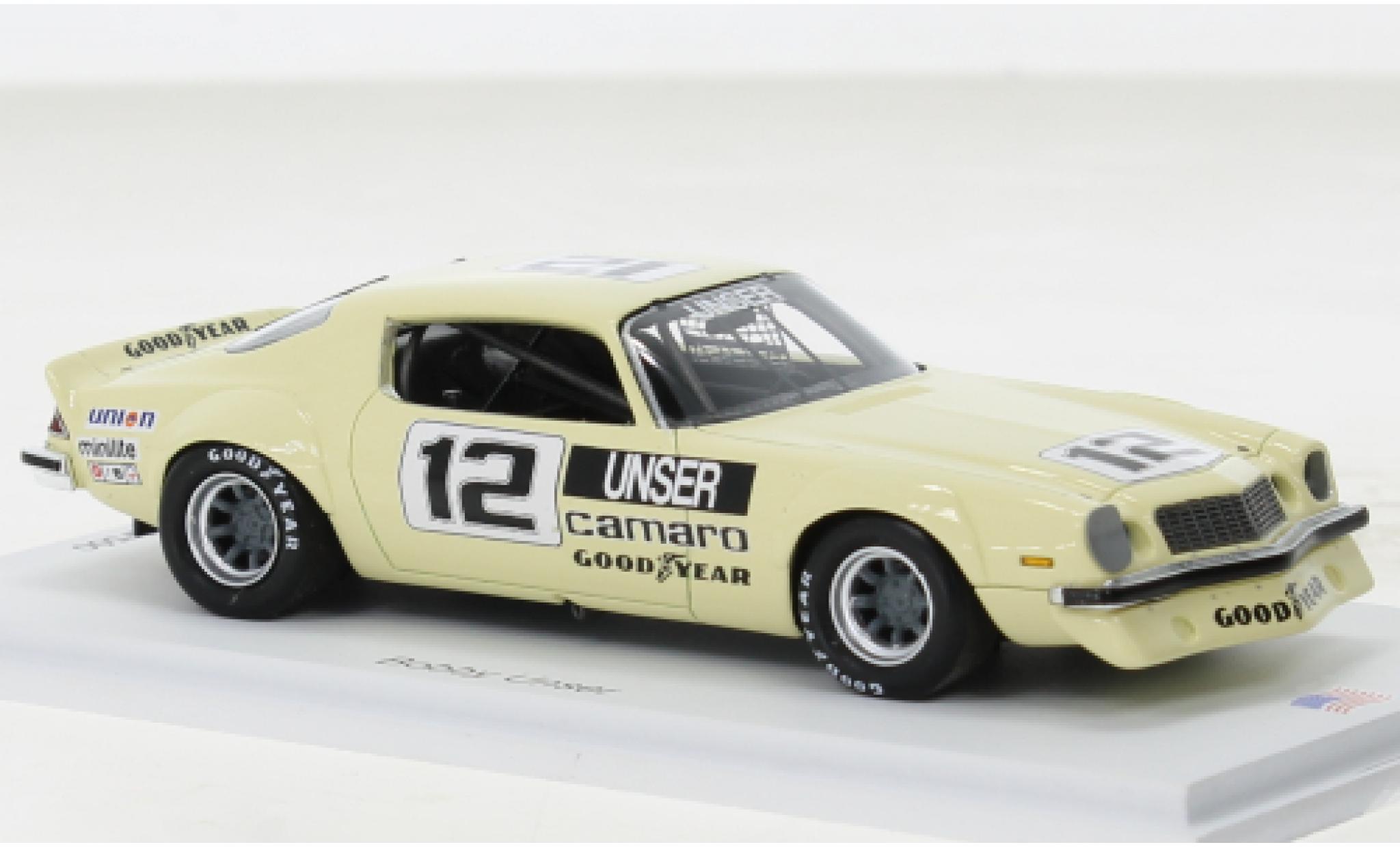 Chevrolet Camaro 1/43 Spark beige No.12 IROC Daytona 1975 diecast model cars