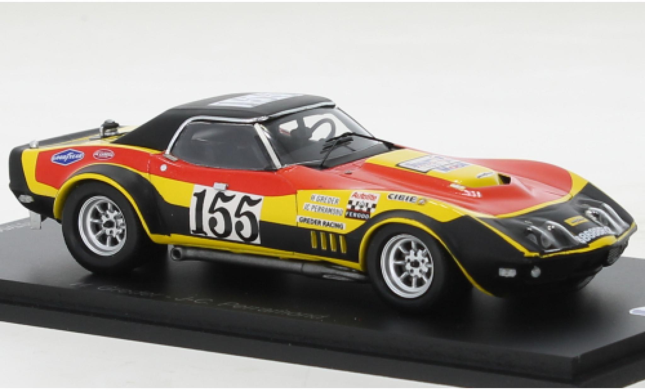 Chevrolet Corvette 1/43 Spark (C3) No.155 Tour de France voiture 1970 diecast model cars