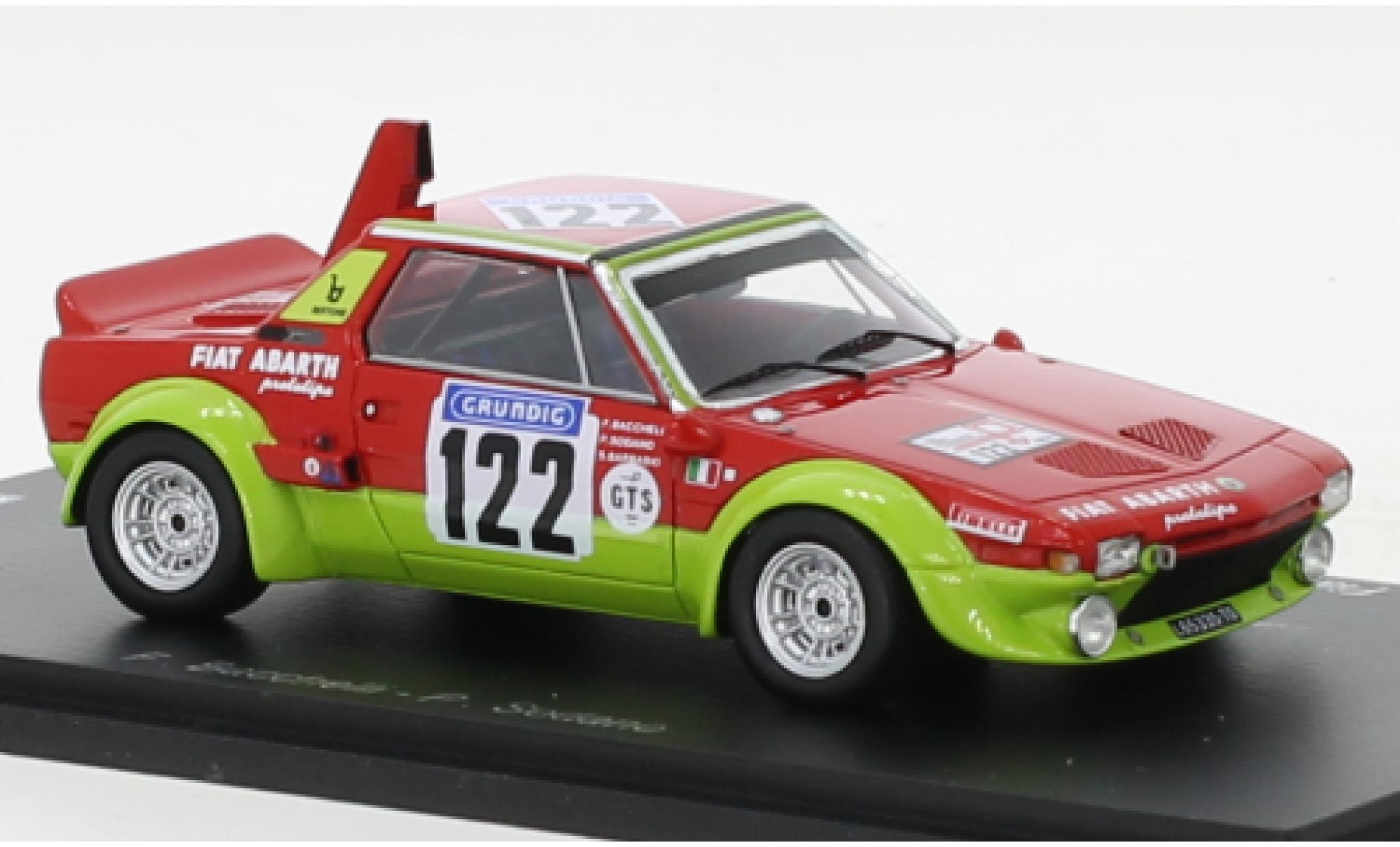 Fiat X 1/9 1/43 Spark Abarth No.122 Tour de France Automobile 1974 diecast model cars