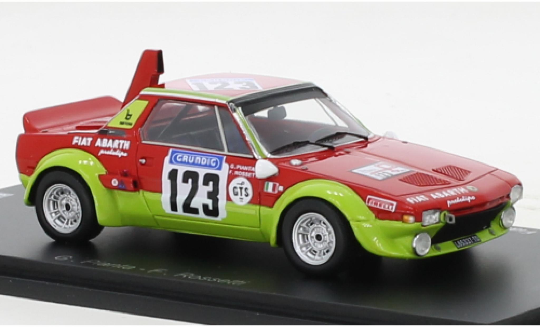 Fiat X 1/9 1/43 Spark Abarth No.123 Tour de France Automobile 1974 diecast model cars