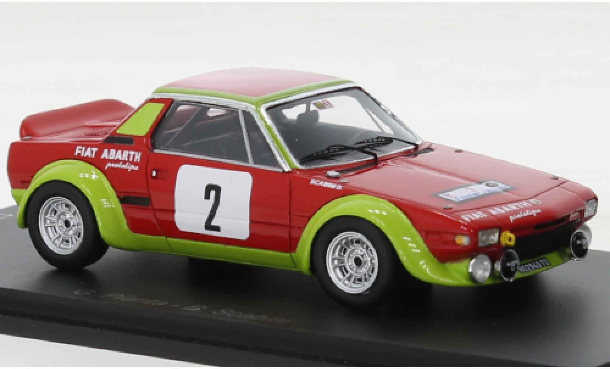 Fiat X 1/9 1/43 Spark Abarth No.2 Rally di Sicilia 1974 diecast model cars
