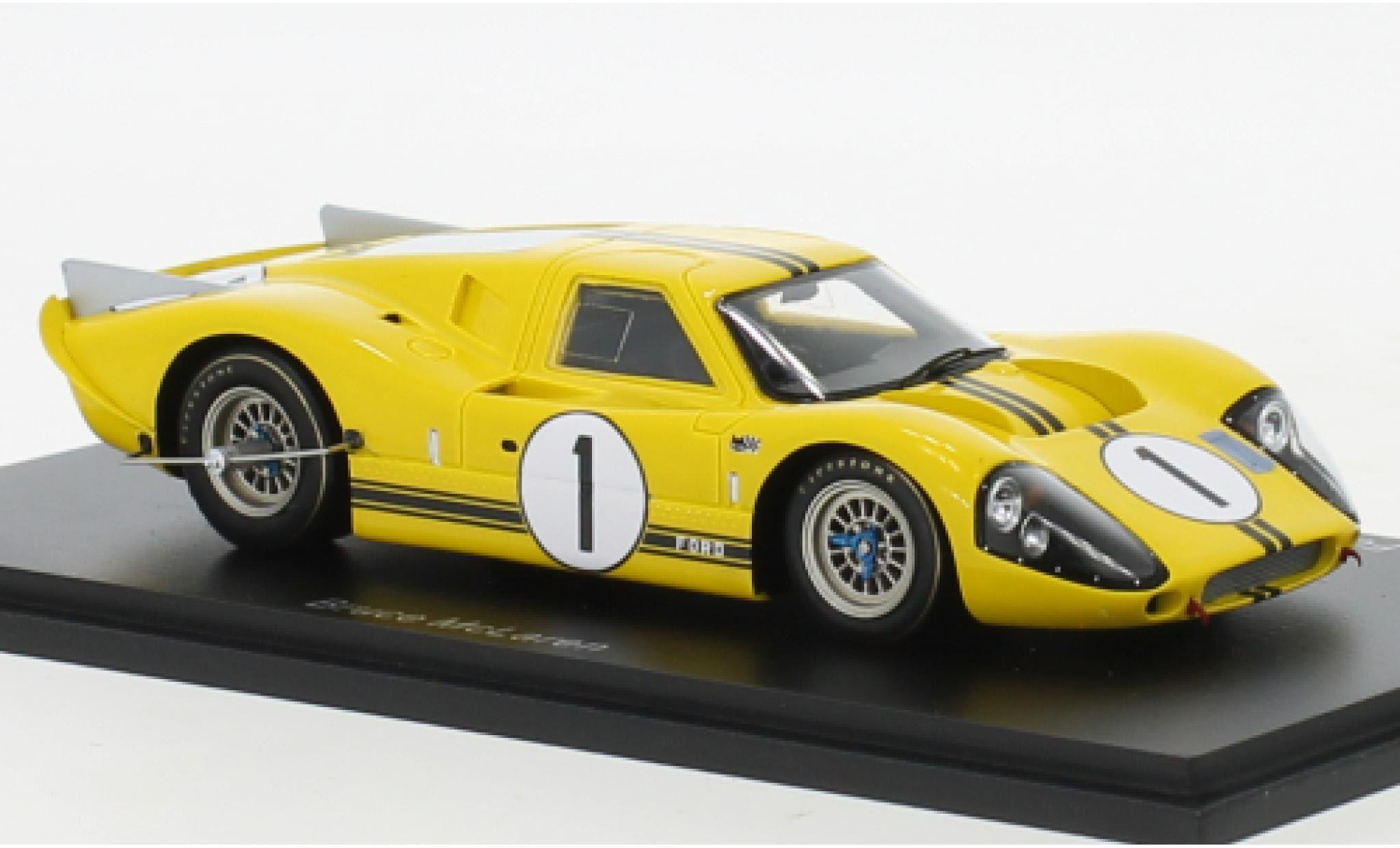 Ford GT40 1/43 Spark Mk IV RHD No.1 Test Le Mans 1967 diecast model cars