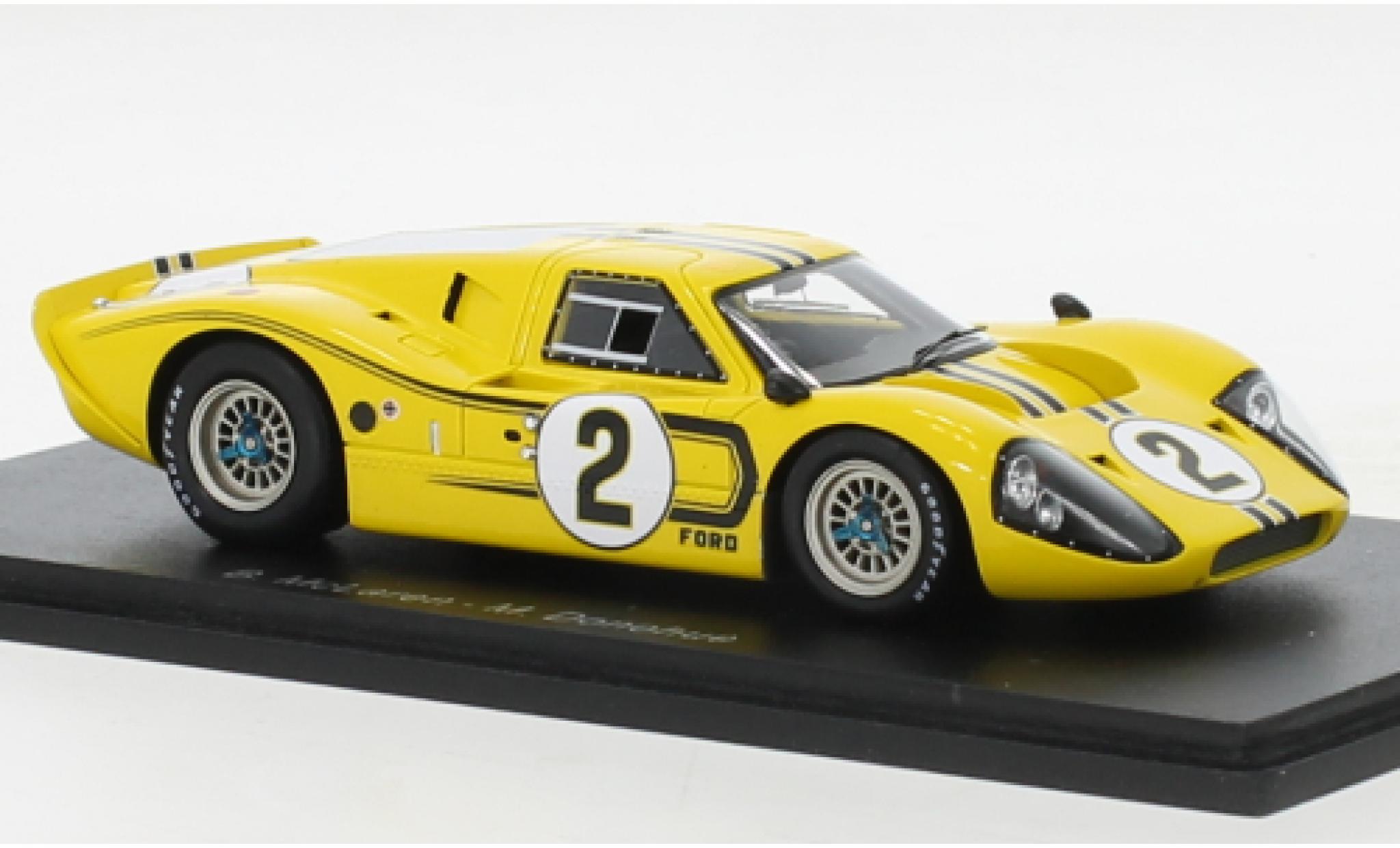 Ford GT40 1/43 Spark Mk IV RHD No.2 24h Le Mans 1967 diecast model cars