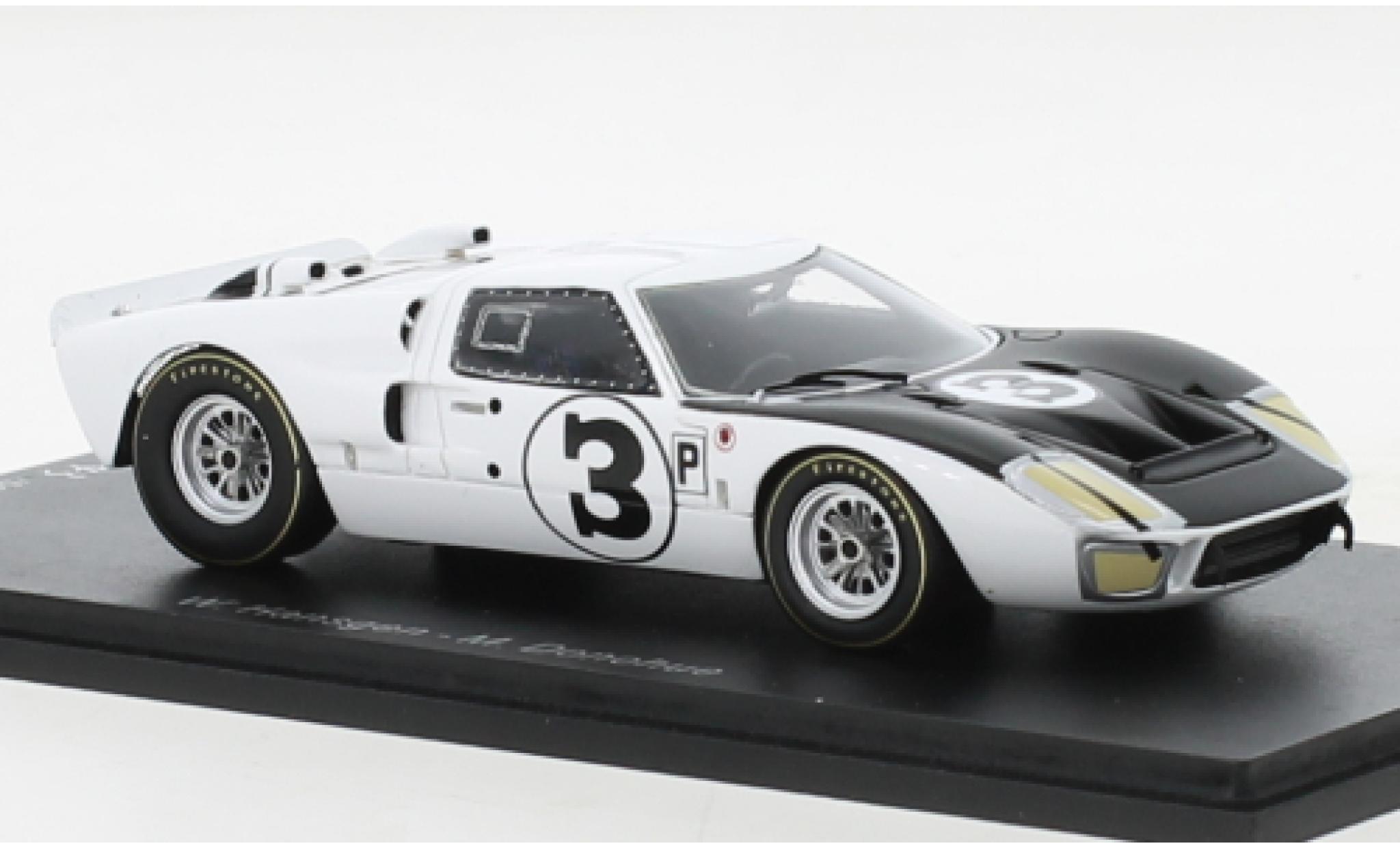 Ford GT40 1/43 Spark RHD No.3 12h Sebring 1966 diecast model cars