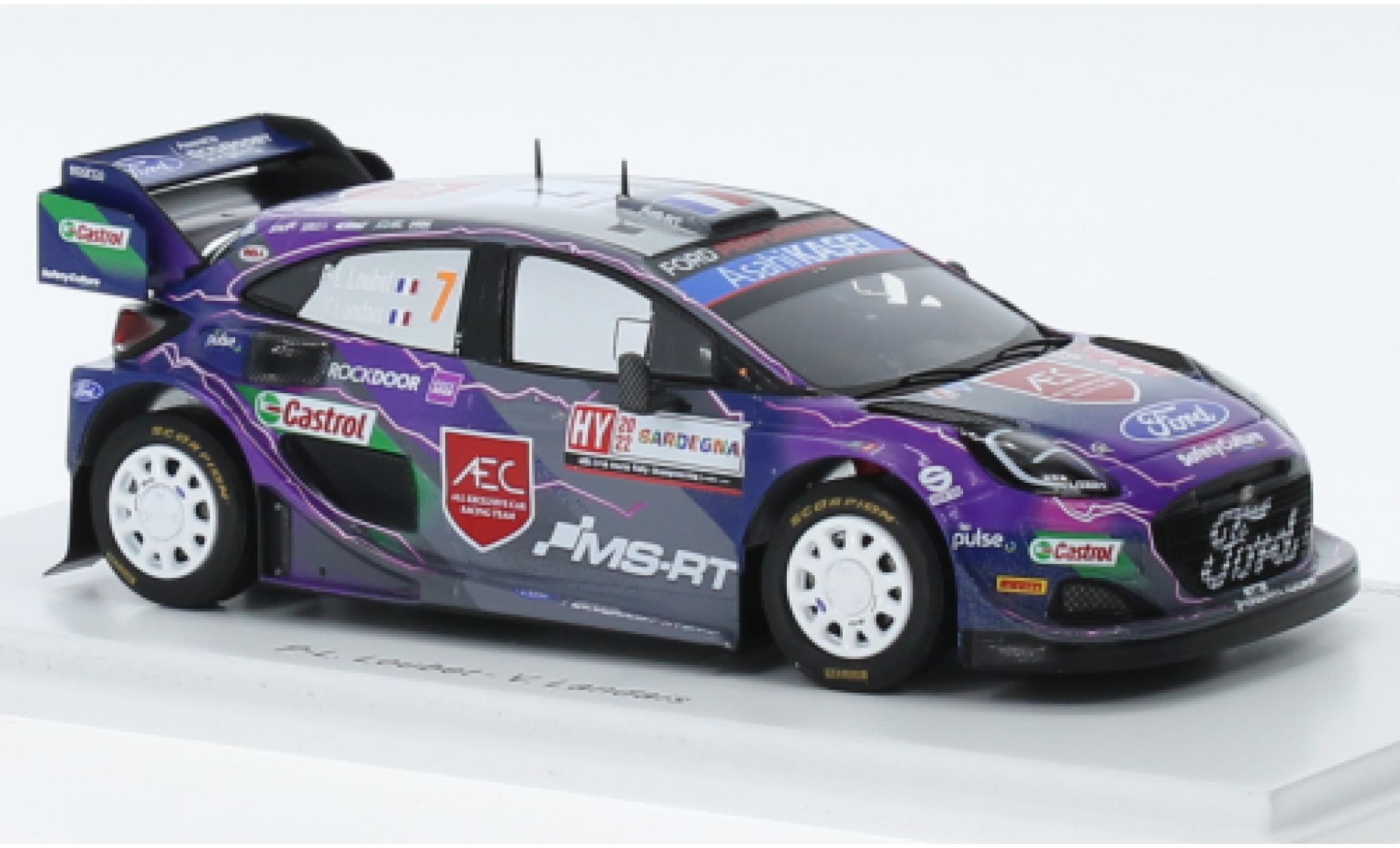 Ford Puma 1/43 Spark Rally1 No.7 M-Sport World Rally Team Rally WM Rally Sardinien 2022 diecast model cars