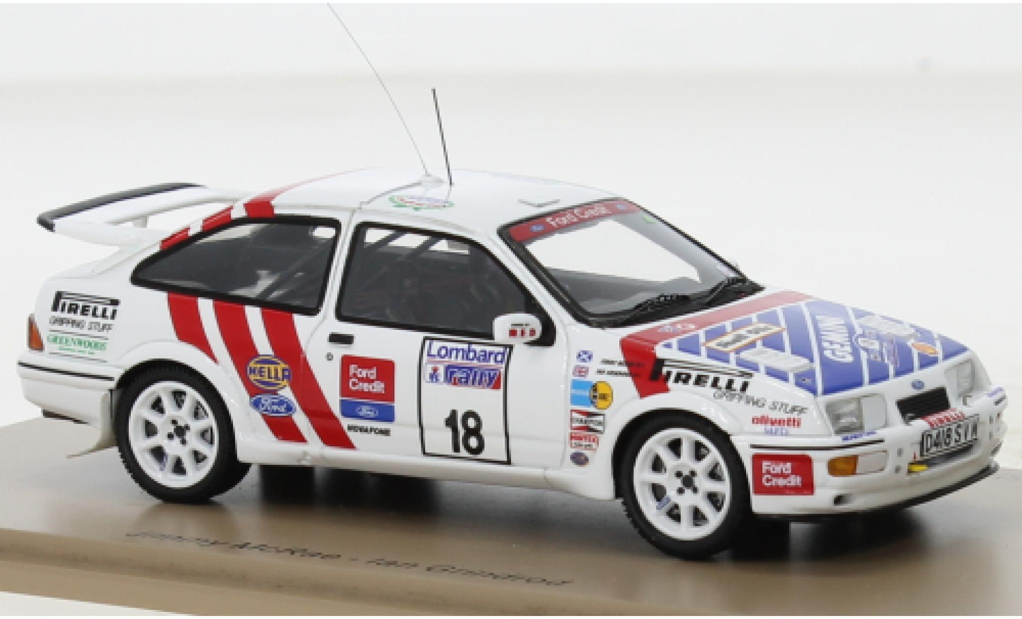 Ford Sierra 1/43 Spark RS Cosworth No.18 Rally WM RAC Rally 1987 diecast model cars