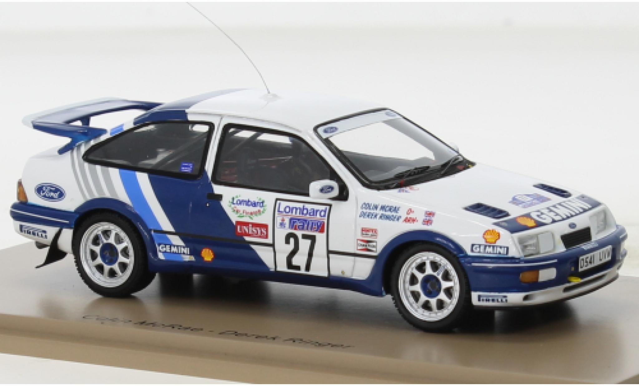 Ford Sierra 1/43 Spark RS Cosworth No.27 Rally WM RAC Rally 1989 diecast model cars