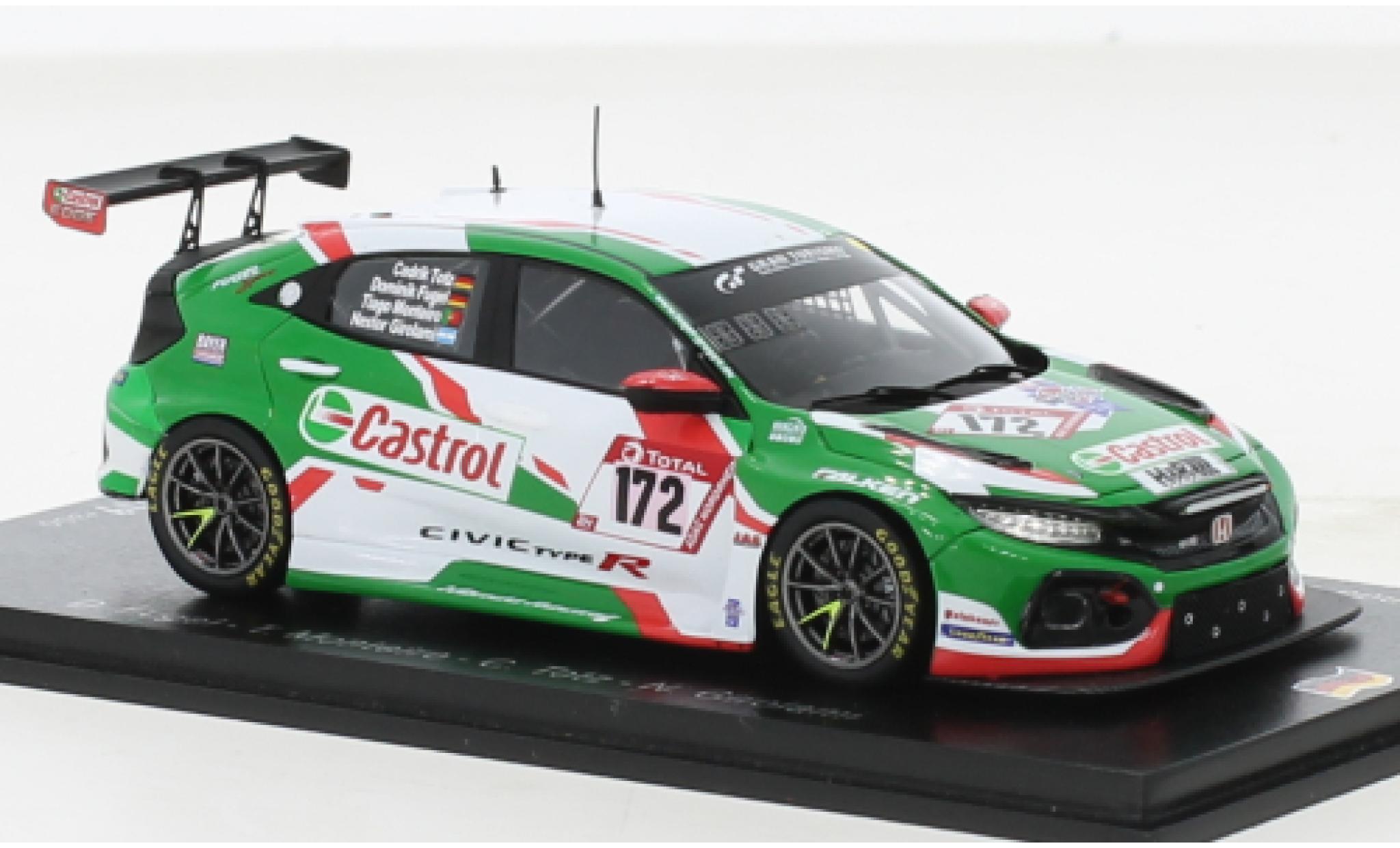 Honda Civic 1/43 Spark TCR No.172 Castrol Racing Castrol 24h N&uuml;rburgring 2021 diecast model cars