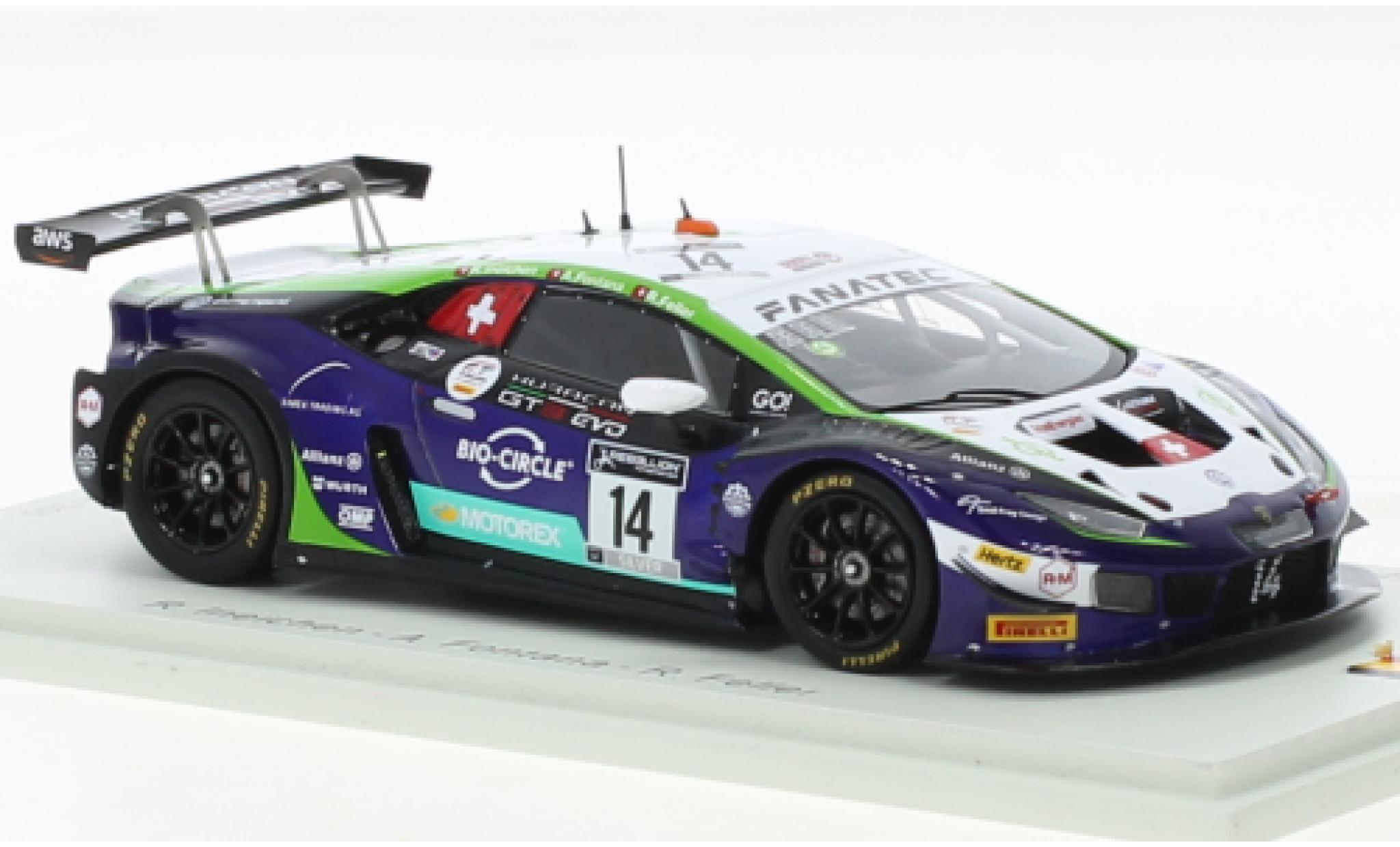 Lamborghini Huracan 1/43 Spark GT3 Evo No.14 Emil Frey Racing 24h Spa 2021 diecast model cars