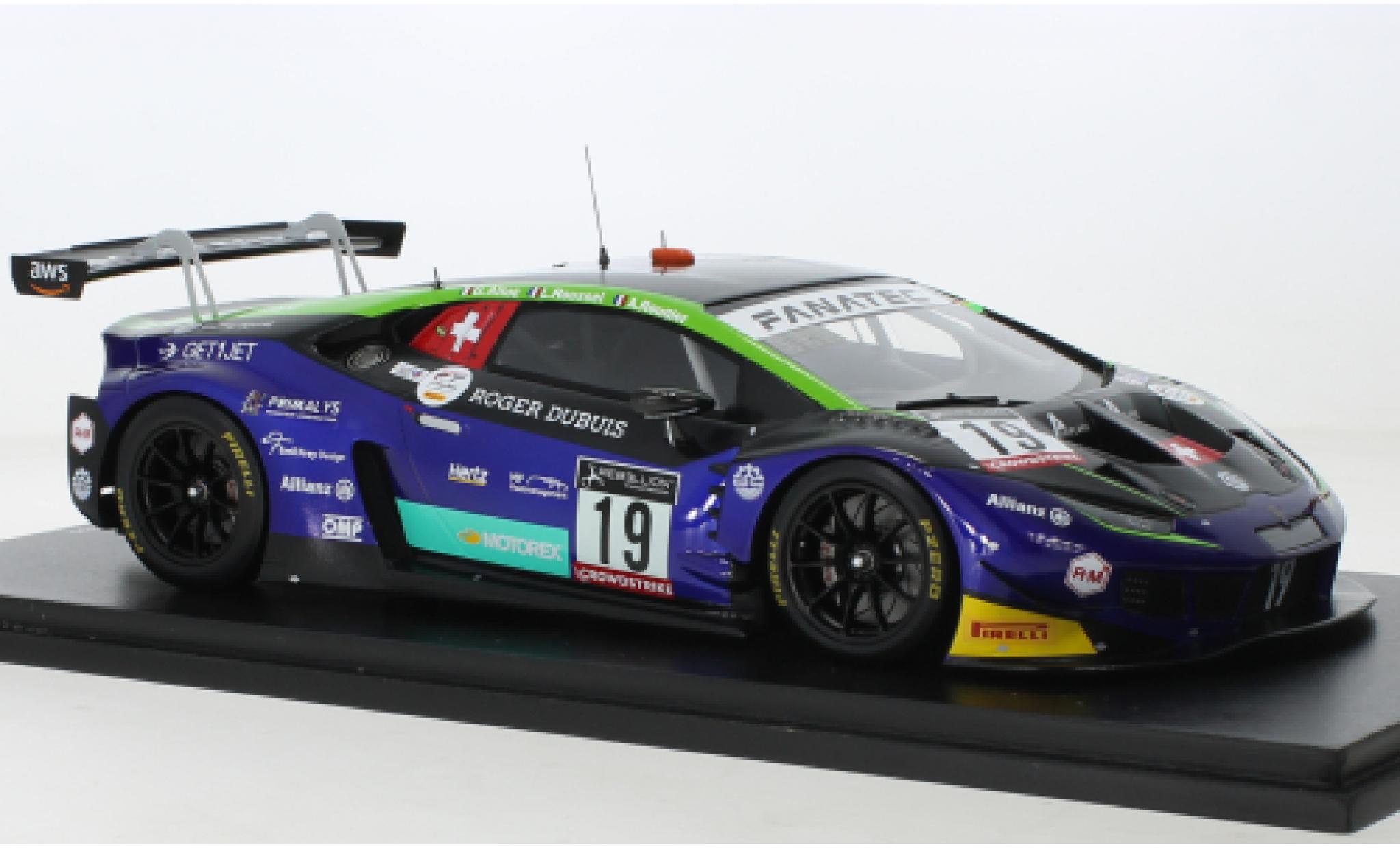 Lamborghini Huracan 1/43 Spark GT3 Evo No.19 Emil Frey Racing 24h Spa 2022 diecast model cars