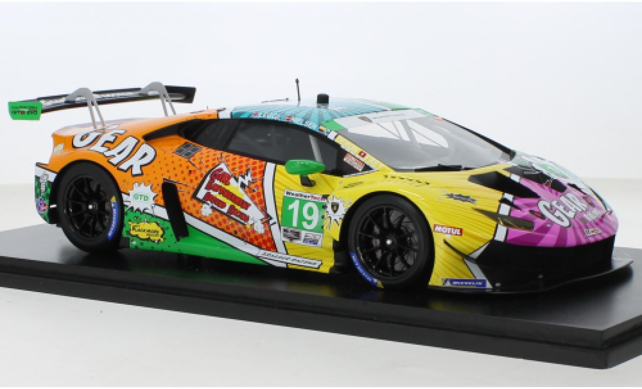 Lamborghini Huracan 1/43 Spark GT3 Evo No.19 Gear Racing powered by GRT Grasser IMSA 24h Daytona 2020 diecast model cars
