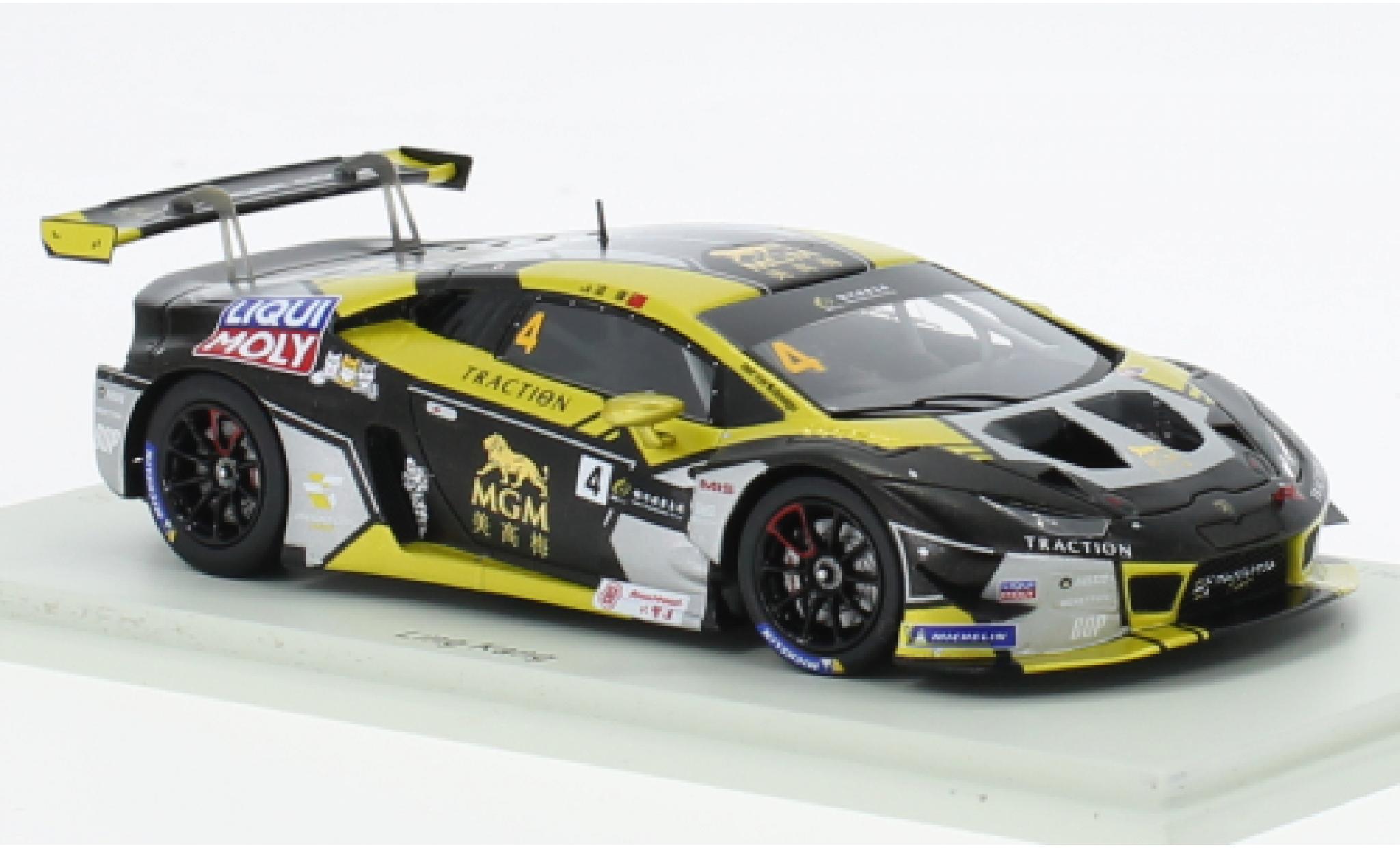 Lamborghini Huracan 1/43 Spark GT3 Evo No.4 Phantom Pro Racing GT Cup Macau 2022 diecast model cars