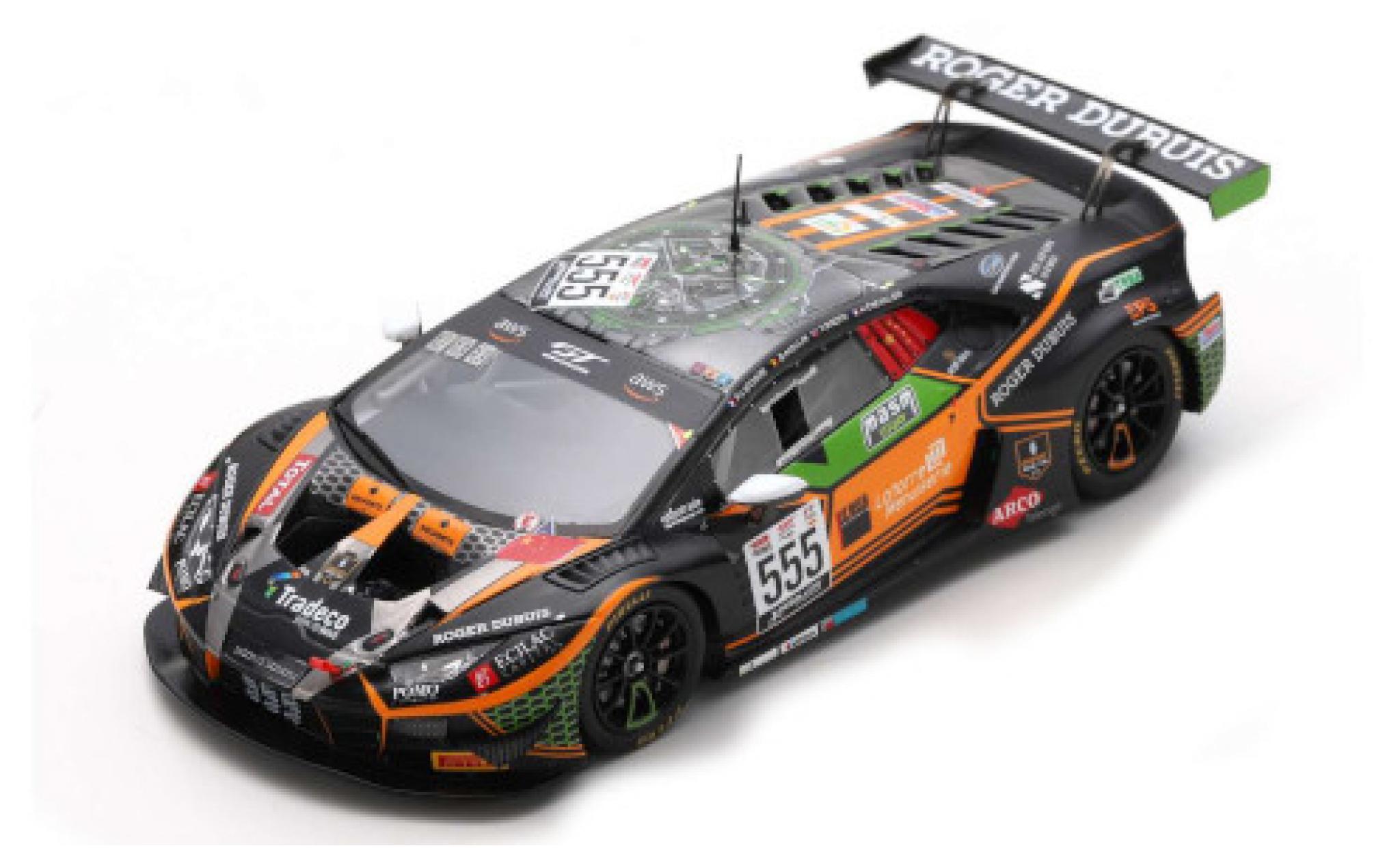 Lamborghini Huracan 1/43 Spark GT3 Evo No.555 Orange 1 FFF Racing Team 24h Spa 2020 diecast model cars