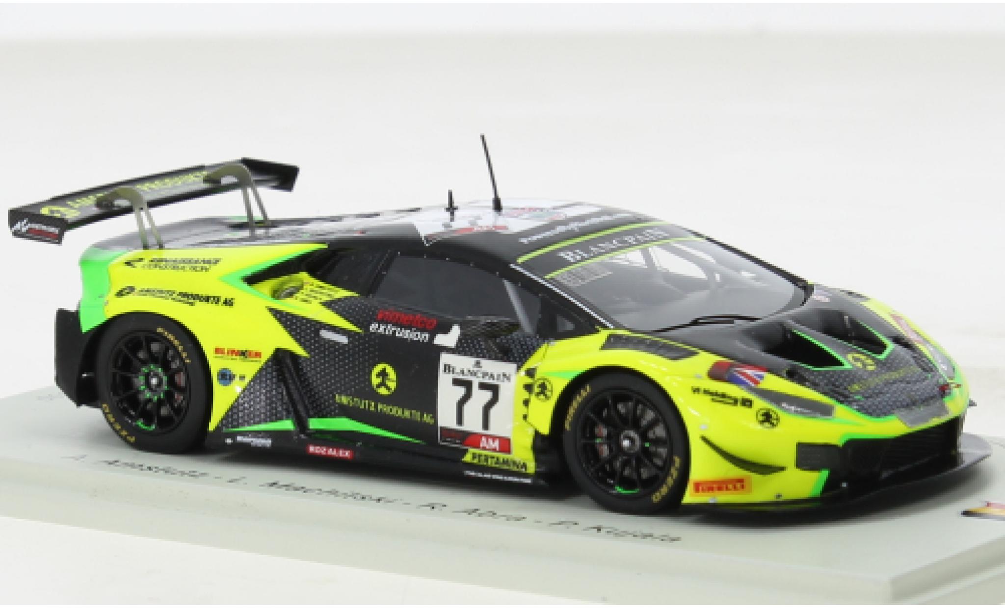 Lamborghini Huracan 1/43 Spark GT3 Evo No.77 Barwell Motorsport 24h Spa 2019 diecast model cars