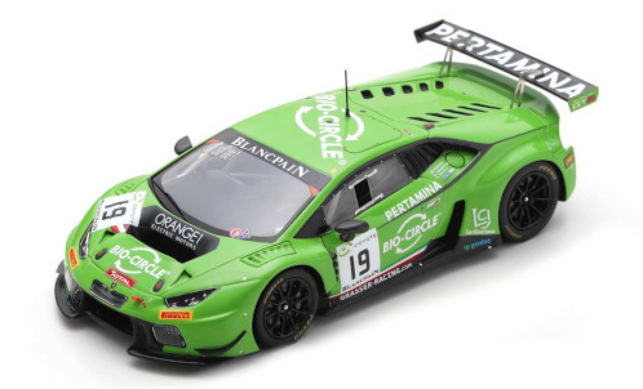 Lamborghini Huracan 1/43 Spark GT3 No.19 GRT Grasser Racing Team 24h Spa 2018 diecast model cars