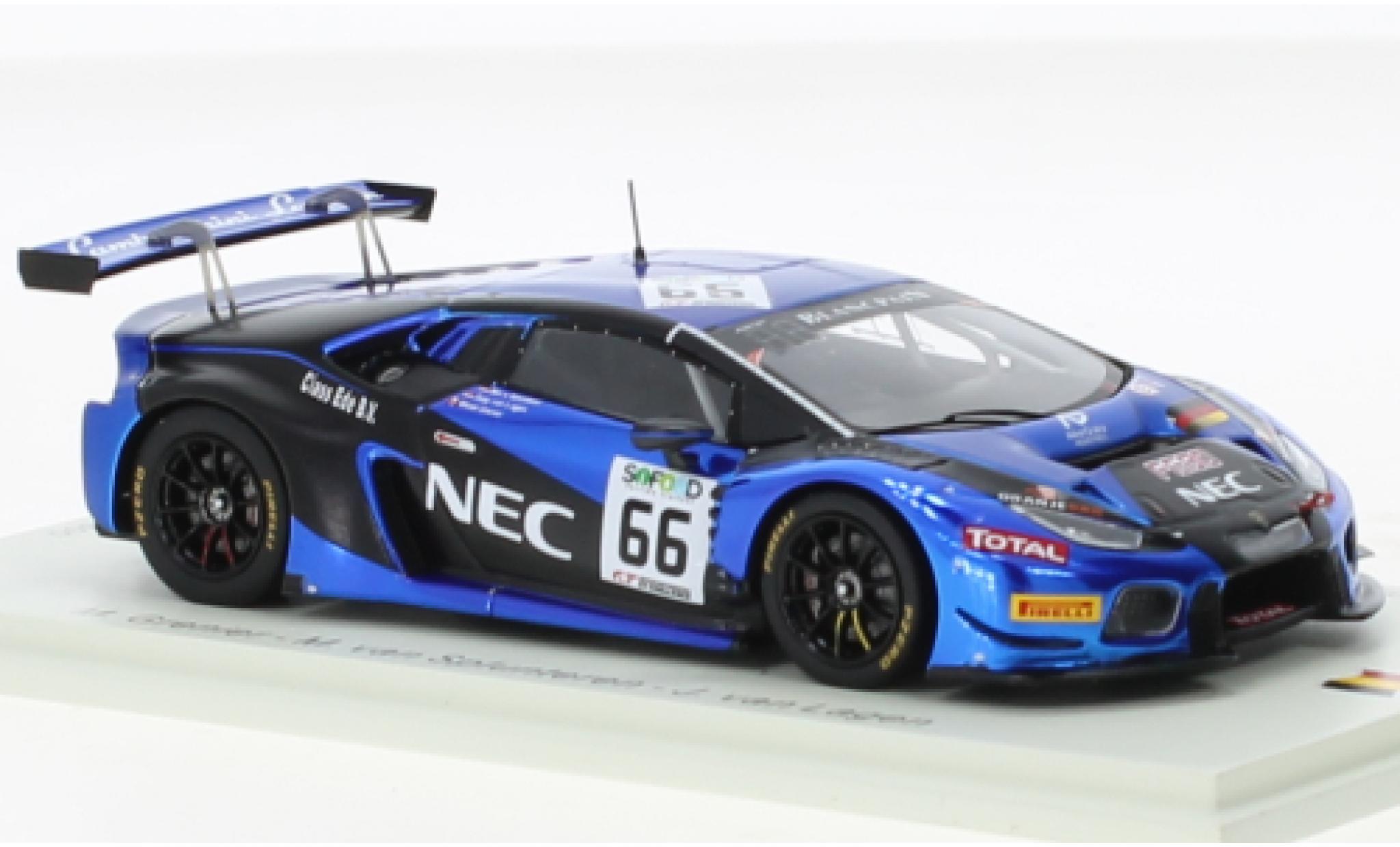 Lamborghini Huracan 1/43 Spark GT3 No.66 Attempto Racing 24h Spa 2017 diecast model cars