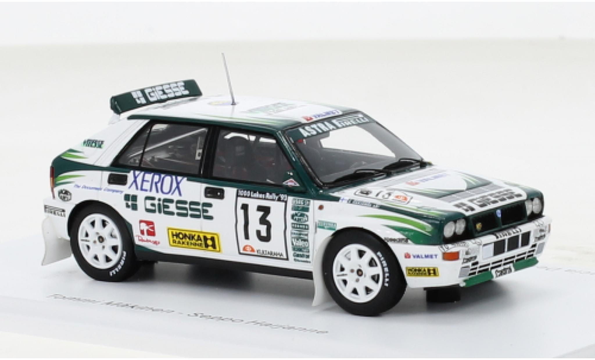 Lancia Delta 1/43 Spark HF Integrale EVO No.13 Giesse Group Rally WM 1000 Lakes Rally 1993 diecast model cars