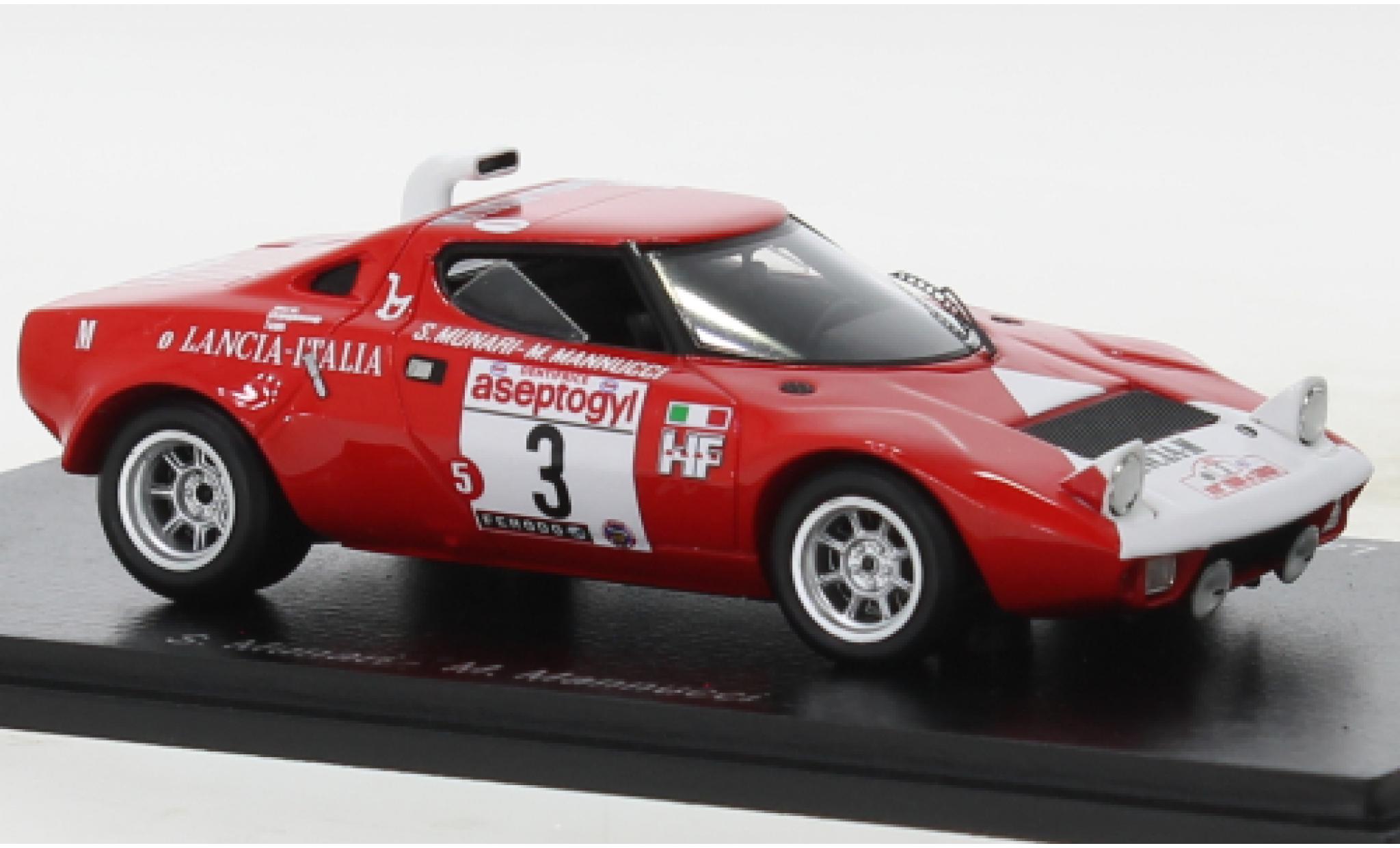 Lancia Stratos 1/43 Spark HF No.3 Tour de Corse 1972 diecast model cars
