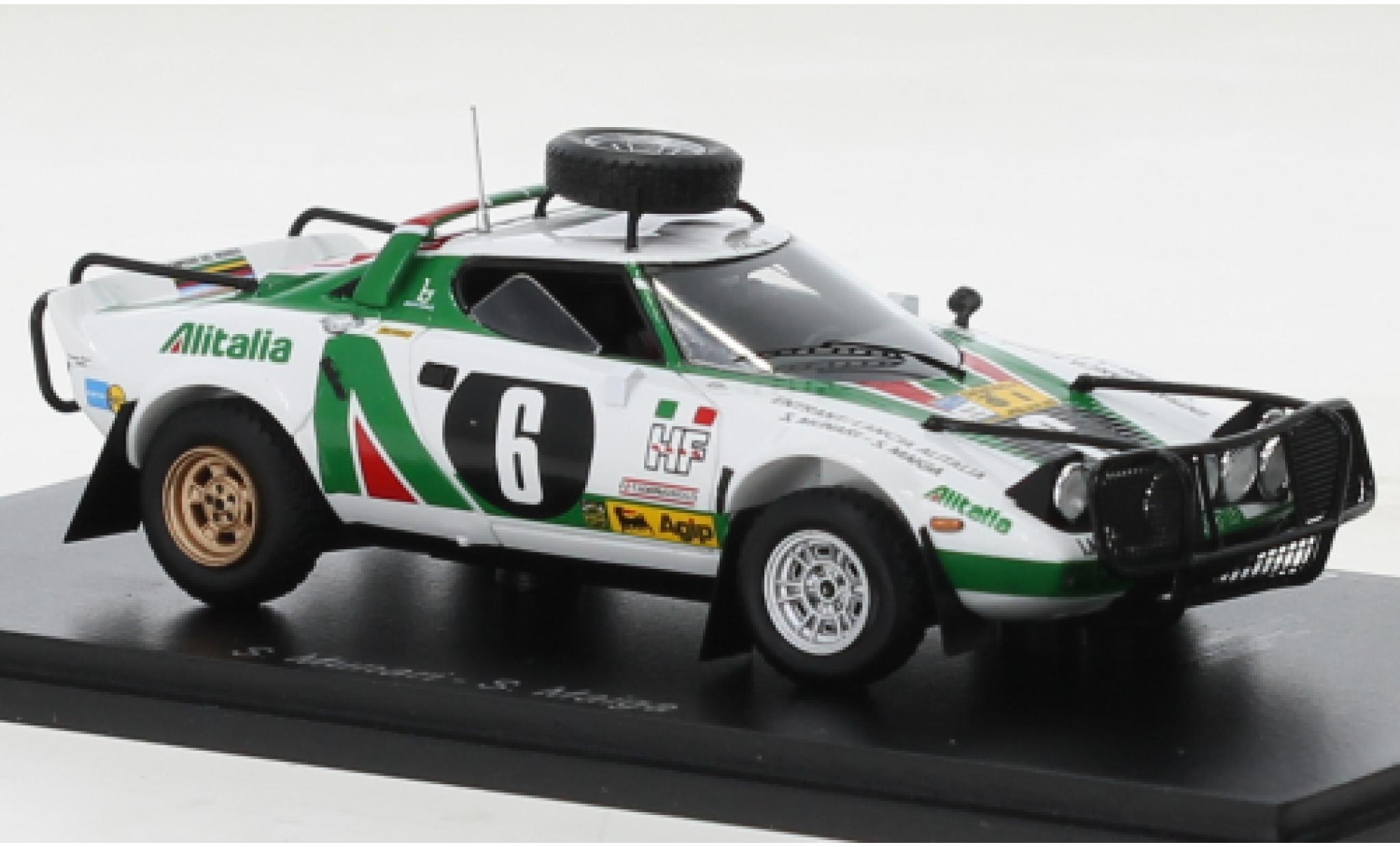 Lancia Stratos 1/43 Spark HF No.6 Alitalia Rally WM Safari Rally 1976 diecast model cars