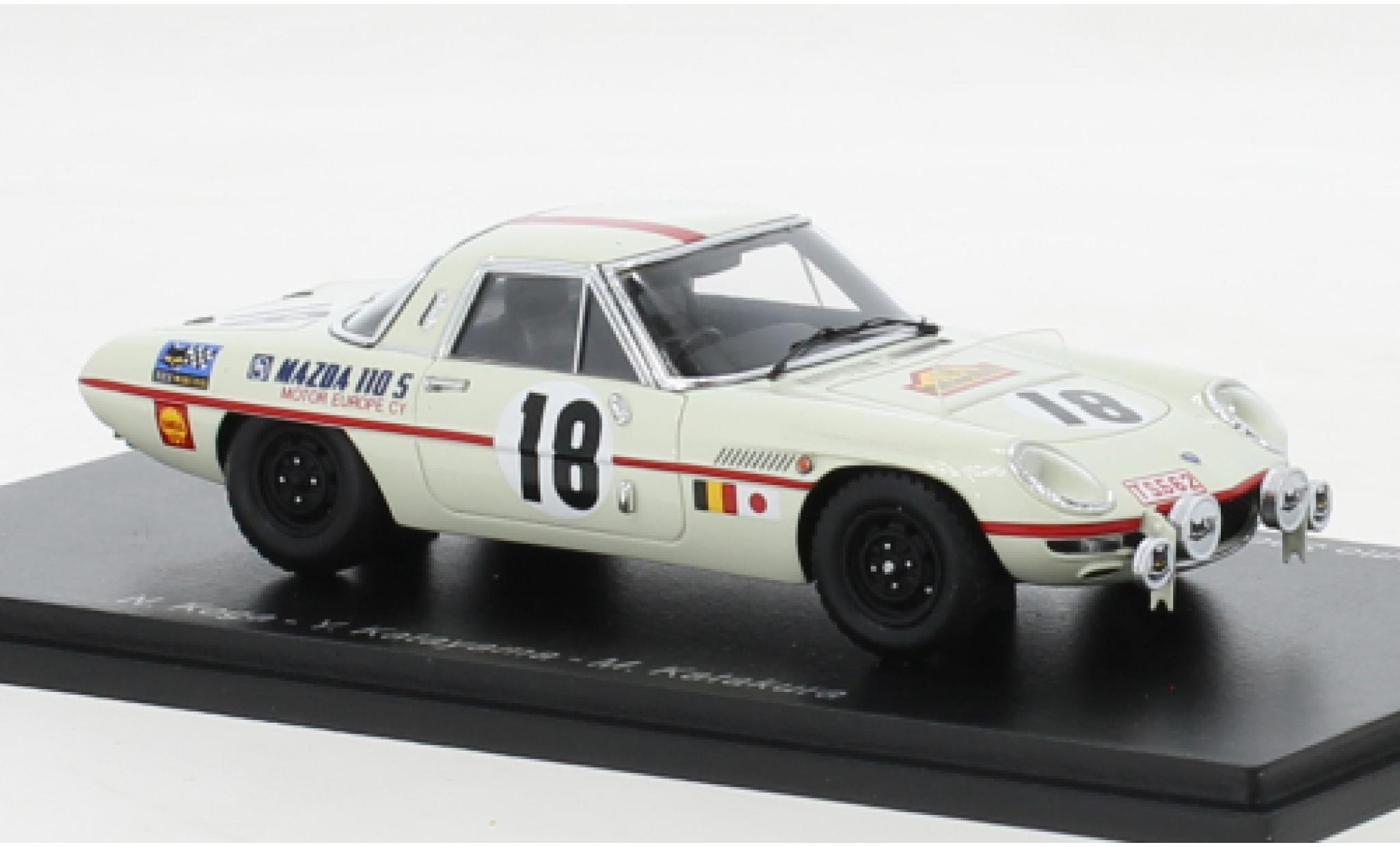Mazda Cosmo 1/43 Spark Sport 110S RHD No.18 Marathon de la Route 1968 diecast model cars