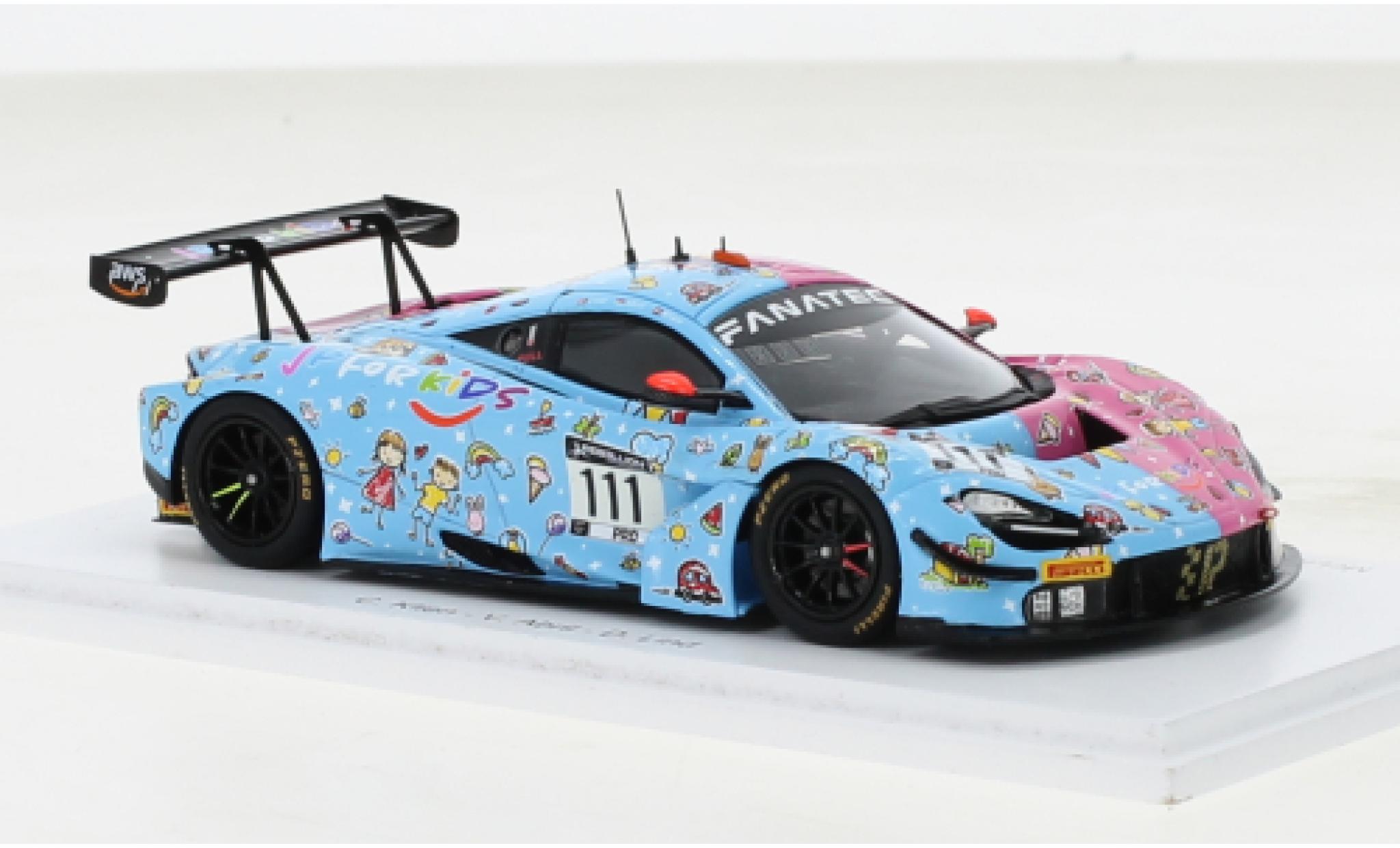 McLaren 720 1/43 Spark S GT3 No.111 JP Motorsport JP For Kids 1000km Paul Ricard 2022 diecast model cars