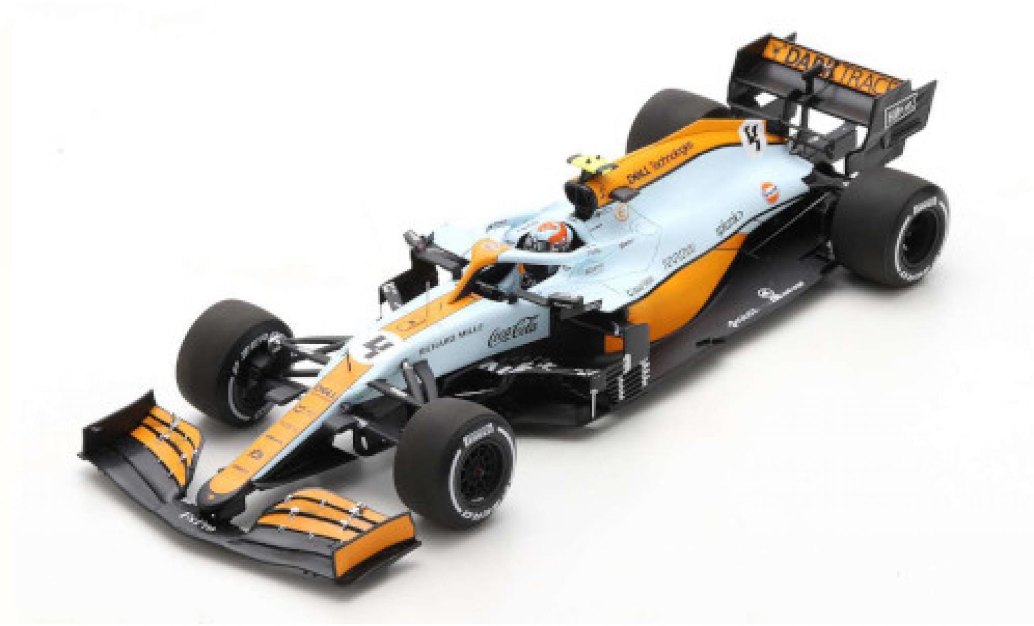 McLaren F1 1/18 Spark MCL35M No.4 Team Gulf Formel 1 GP Monaco 2021 diecast model cars