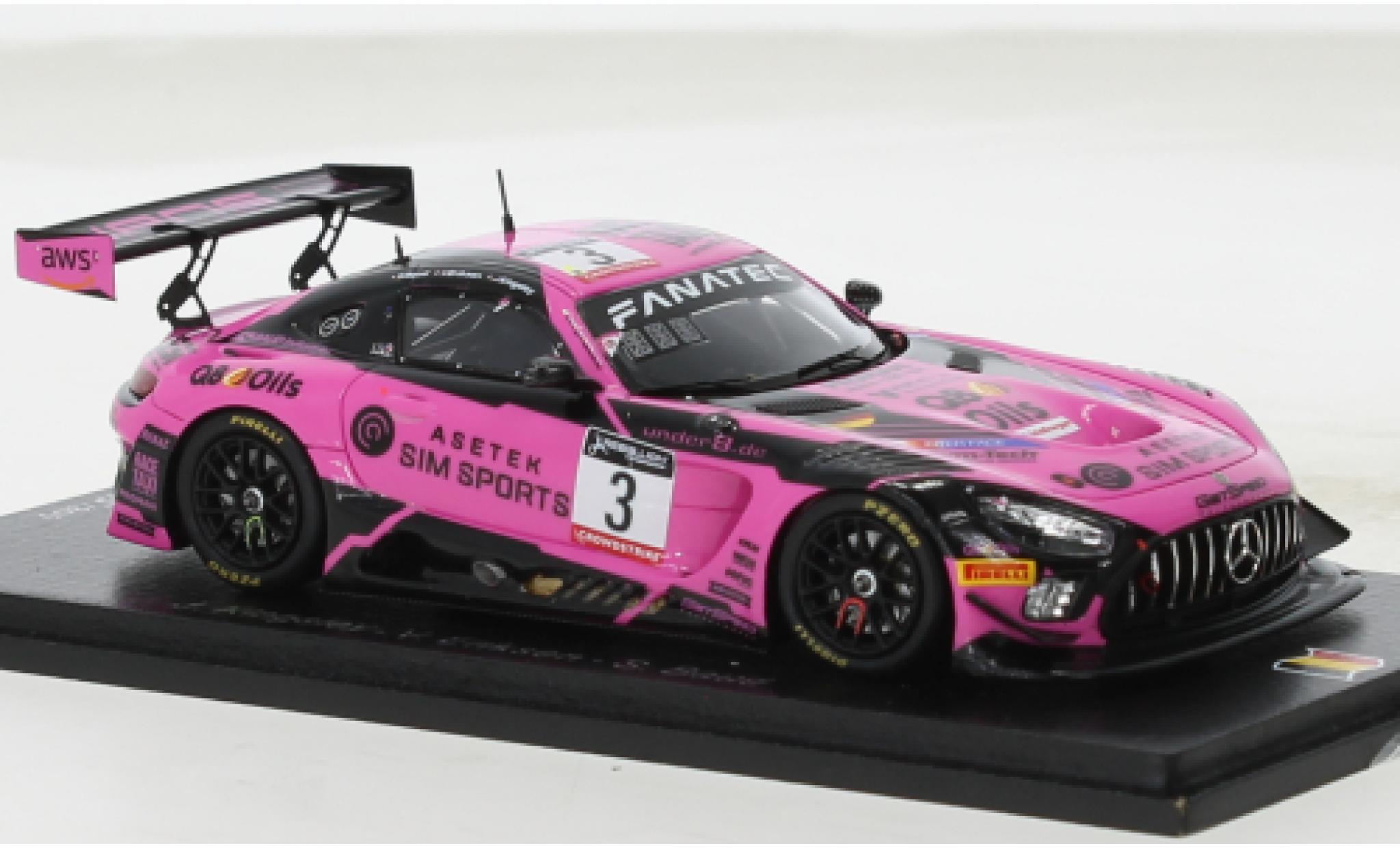 Mercedes AMG GT 1/43 Spark 3 No.3 Team GetSpeed 24h Spa 2022 diecast model cars
