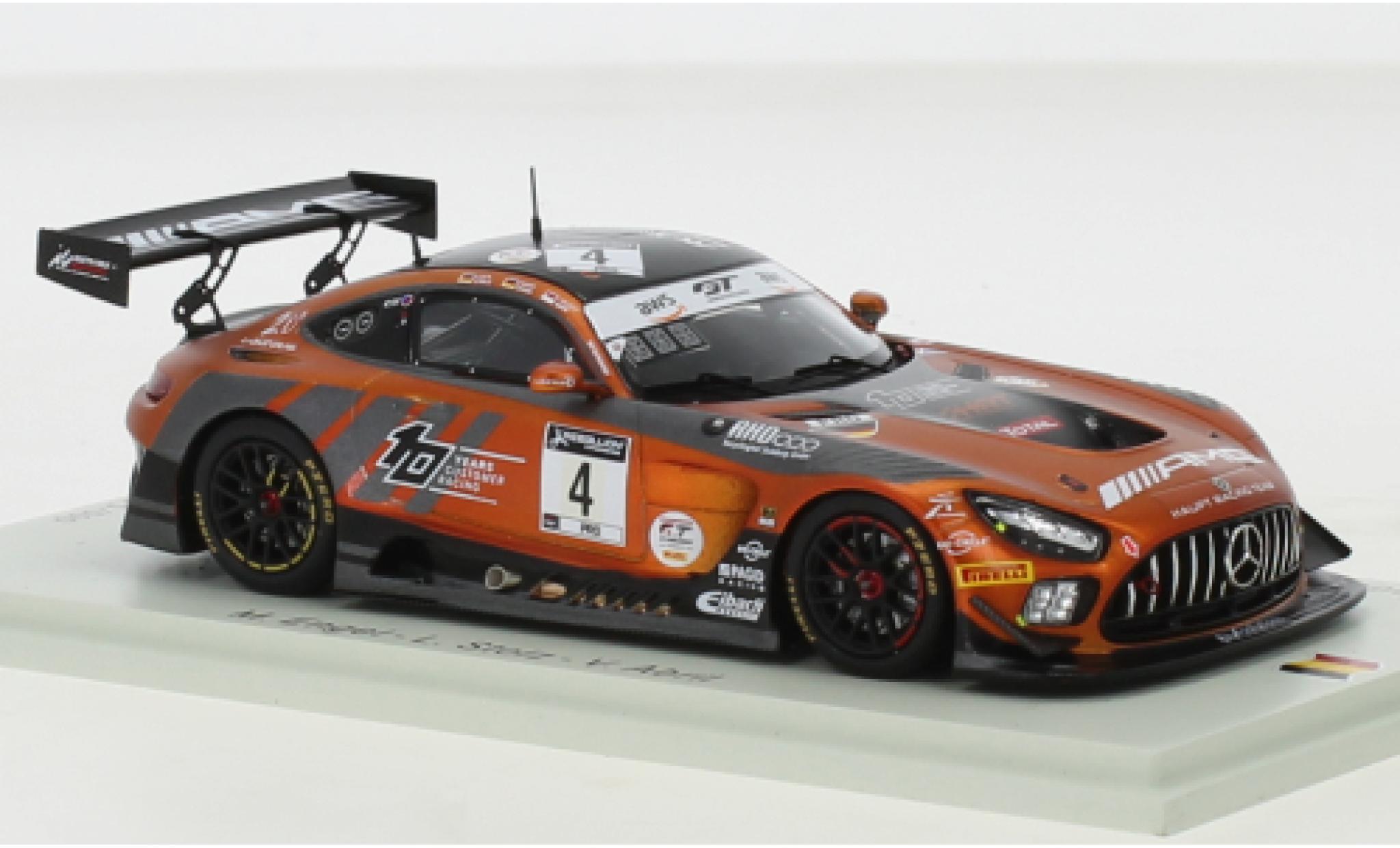 Mercedes AMG GT 1/43 Spark 3 No.4 AMG Team HRT 24h Spa 2020 diecast model cars