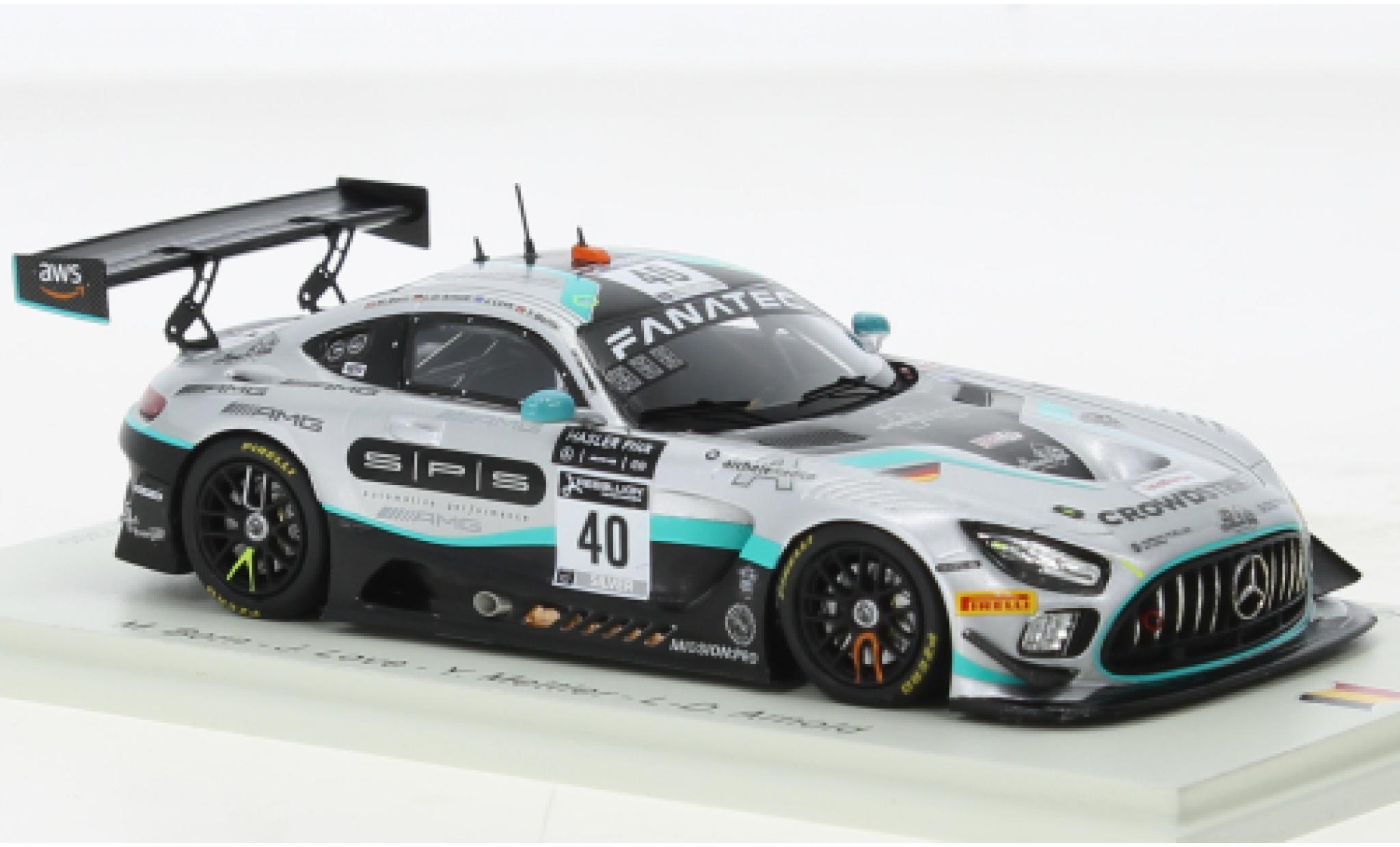 Mercedes AMG GT 1/43 Spark 3 No.40 SPS Automotive Performance 24h Spa 2021 diecast model cars