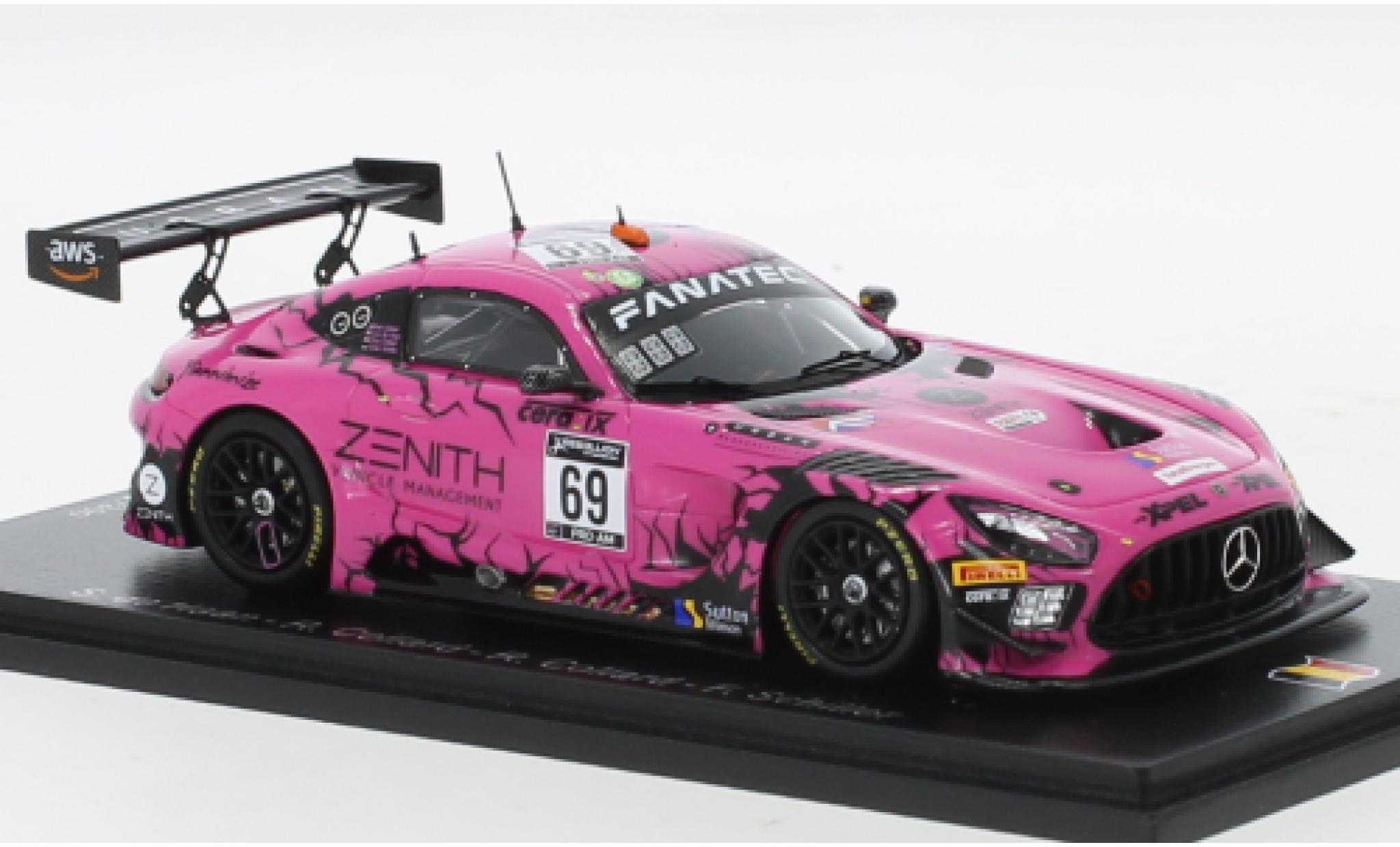 Mercedes AMG GT 1/43 Spark 3 No.69 Ram Racing 24h Spa 2021 diecast model cars