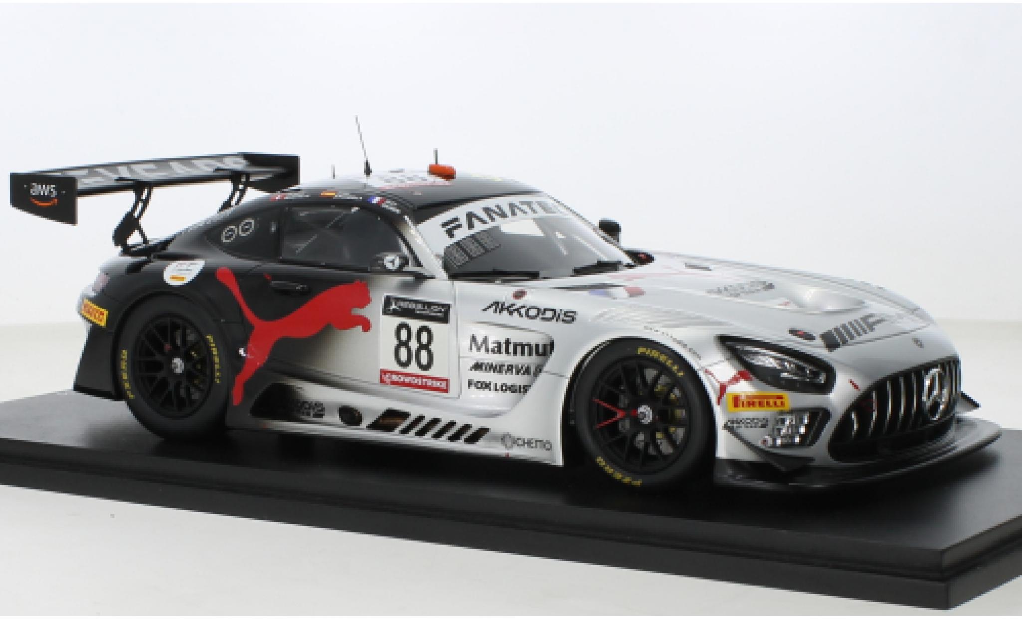 Mercedes AMG GT 1/18 Spark 3 No.88 AMG Team AKKODIS ASP 24h Spa 2022 diecast model cars