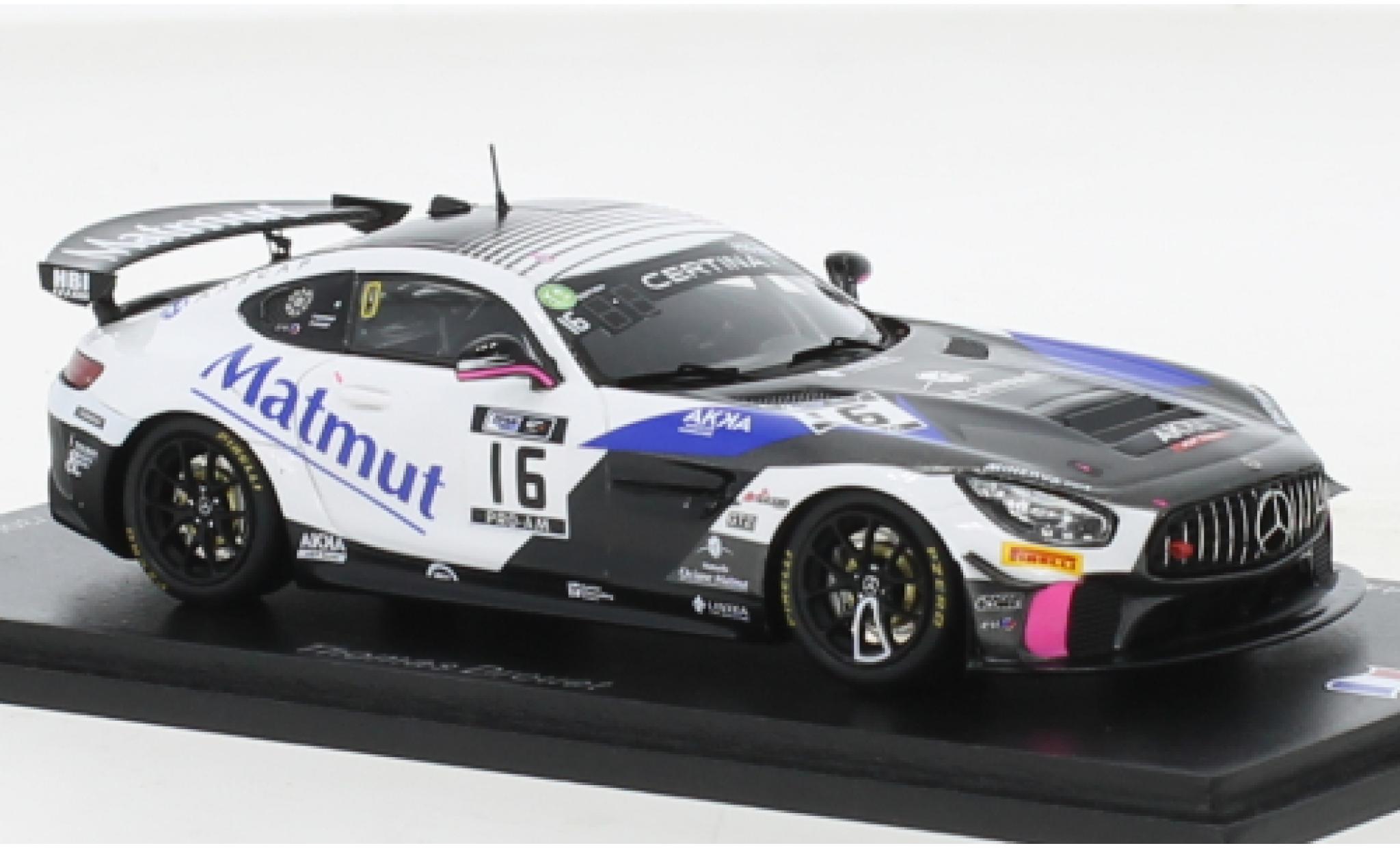 Mercedes AMG GT 1/43 Spark 4 No.16 AKKA ASP FFSA 2021 diecast model cars