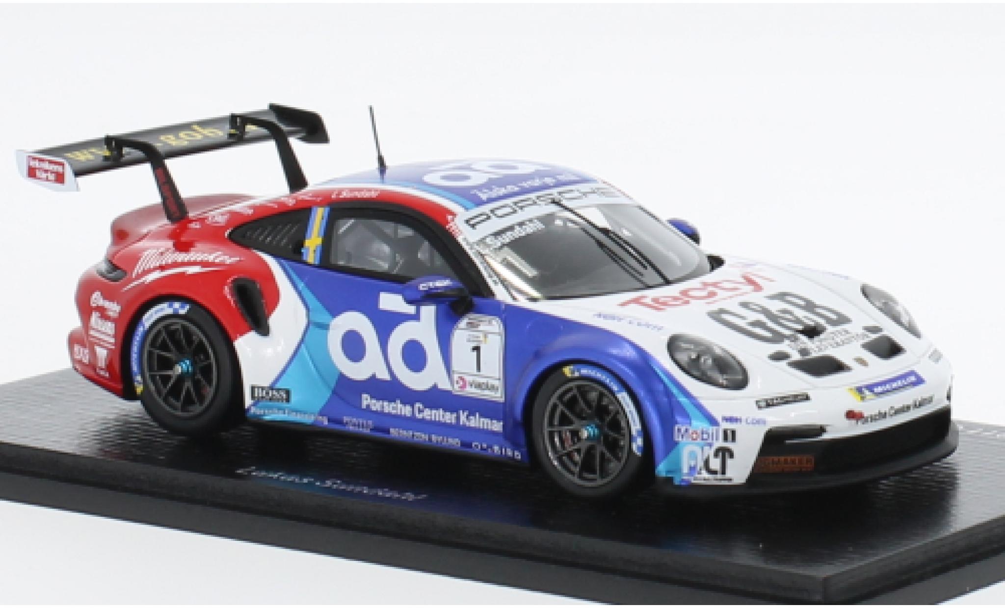 Porsche 991 GT3 Cup 1/43 Spark 911  No.1 Carrera Cup Scandinavia 2022 diecast model cars